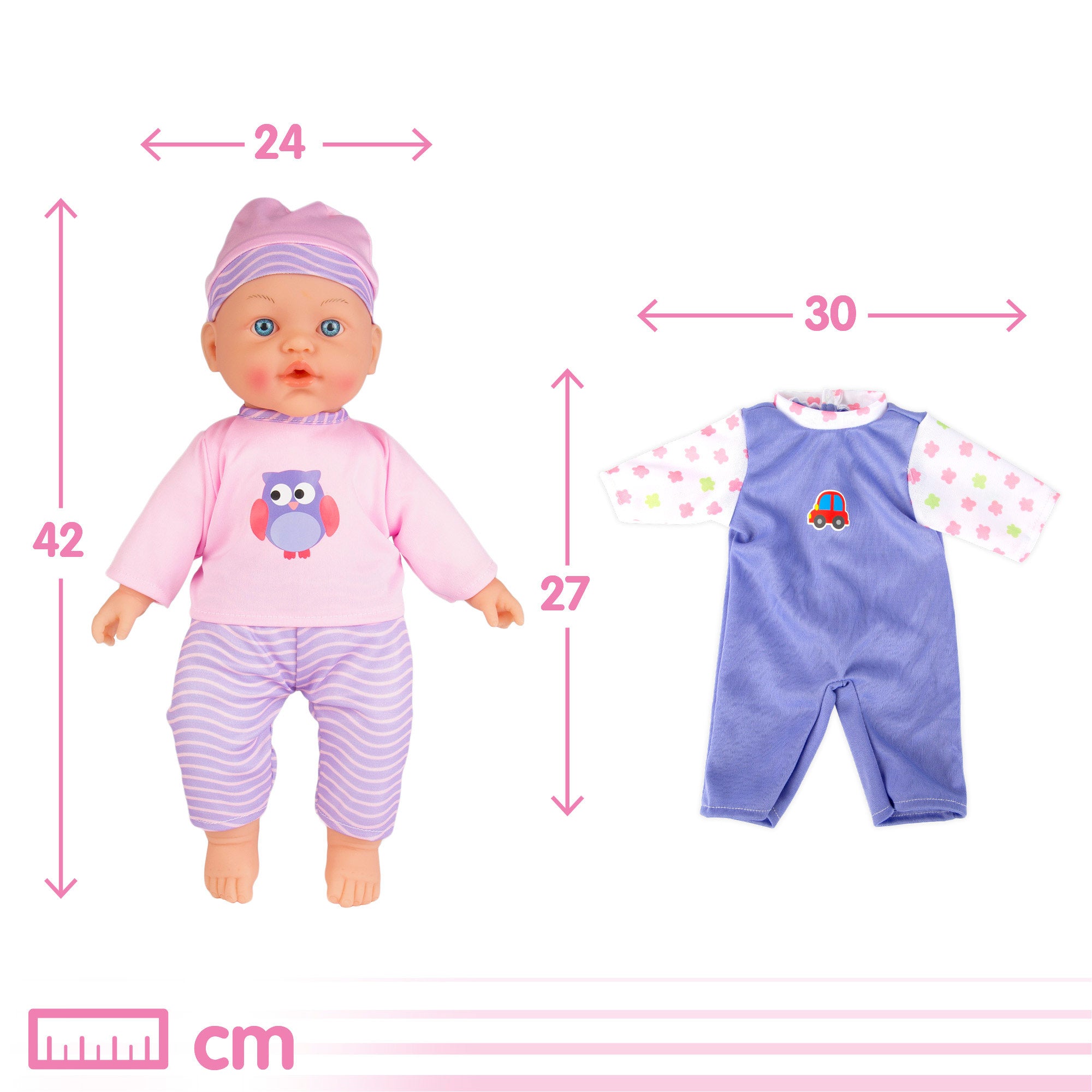 Bebé blandito con ropa Colorbaby's