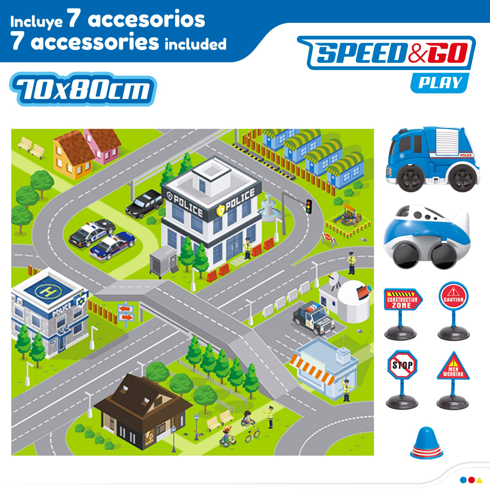 Manta de actividades con coche de fricción Speed & Go