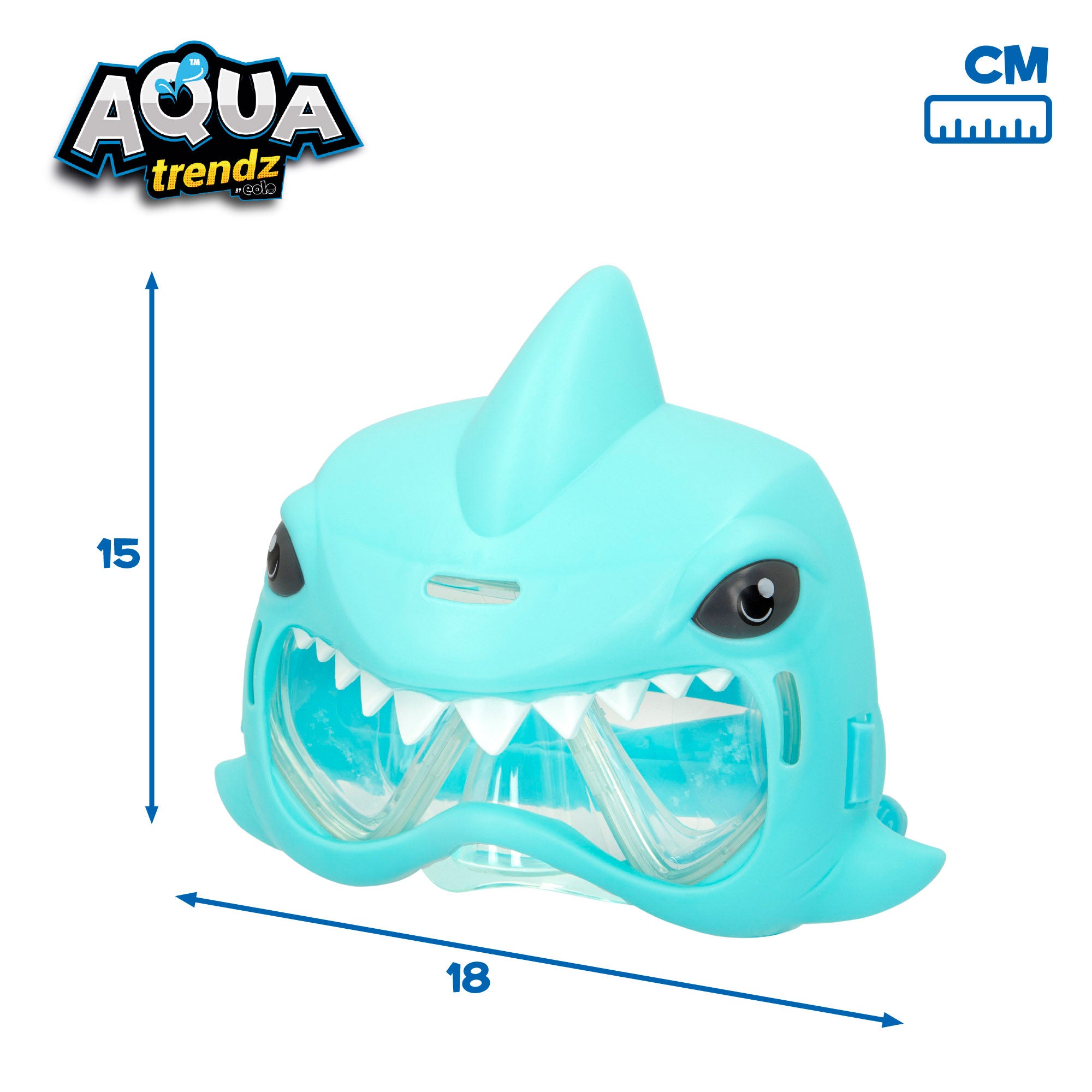 Máscara de mergulho Aqua Trenz Shark e lançador de água