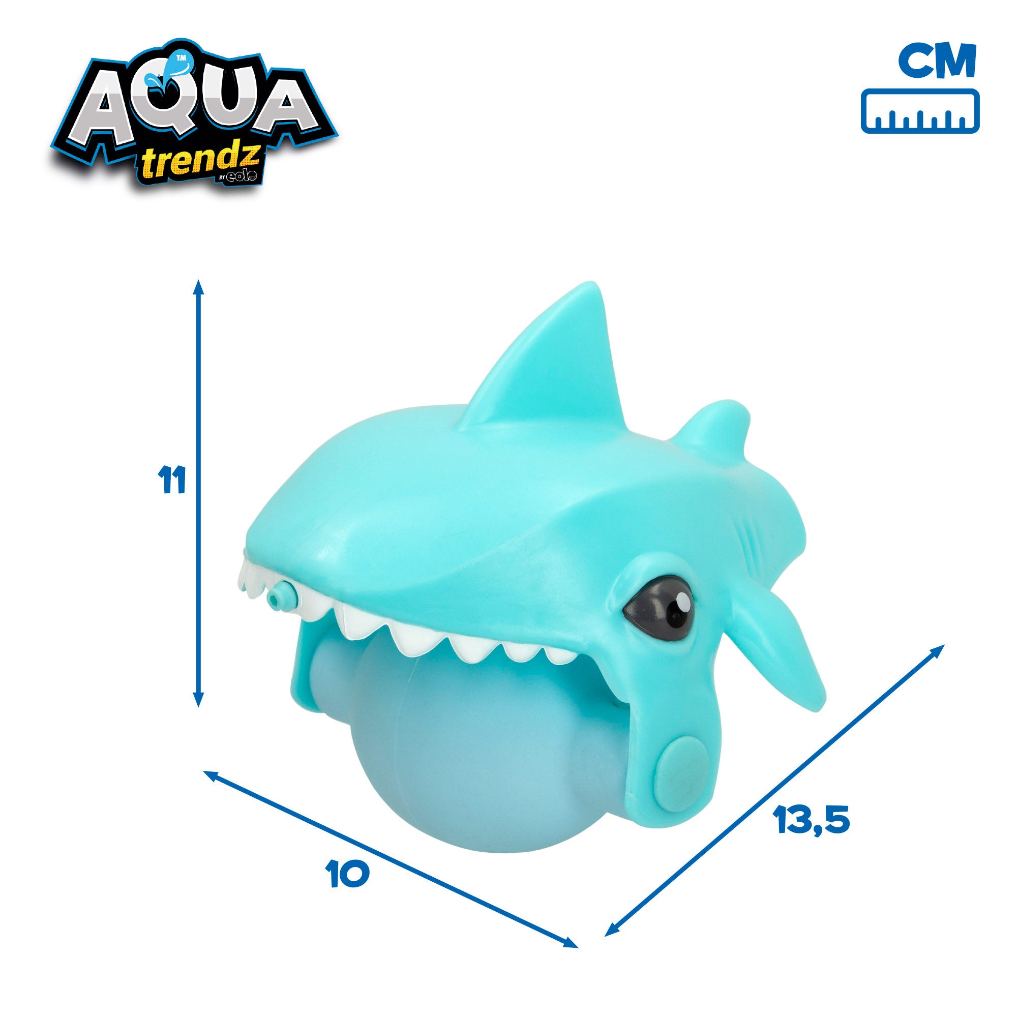 Gafas de buceo y lanzador de agua en forma de tiburón Aqua Trendz