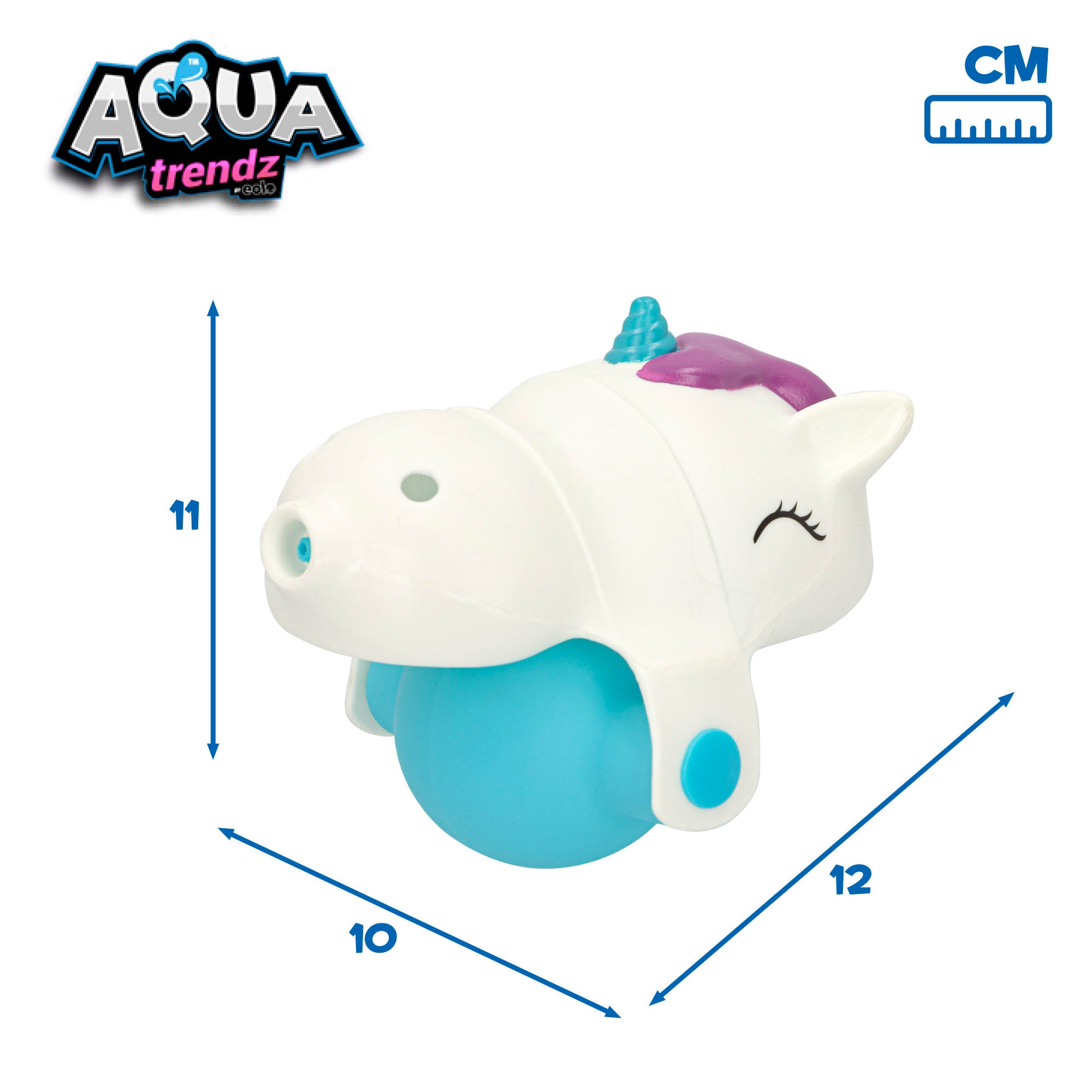 Gafas de buceo y lanzador de agua en forma de unicornio Aqua Trendz