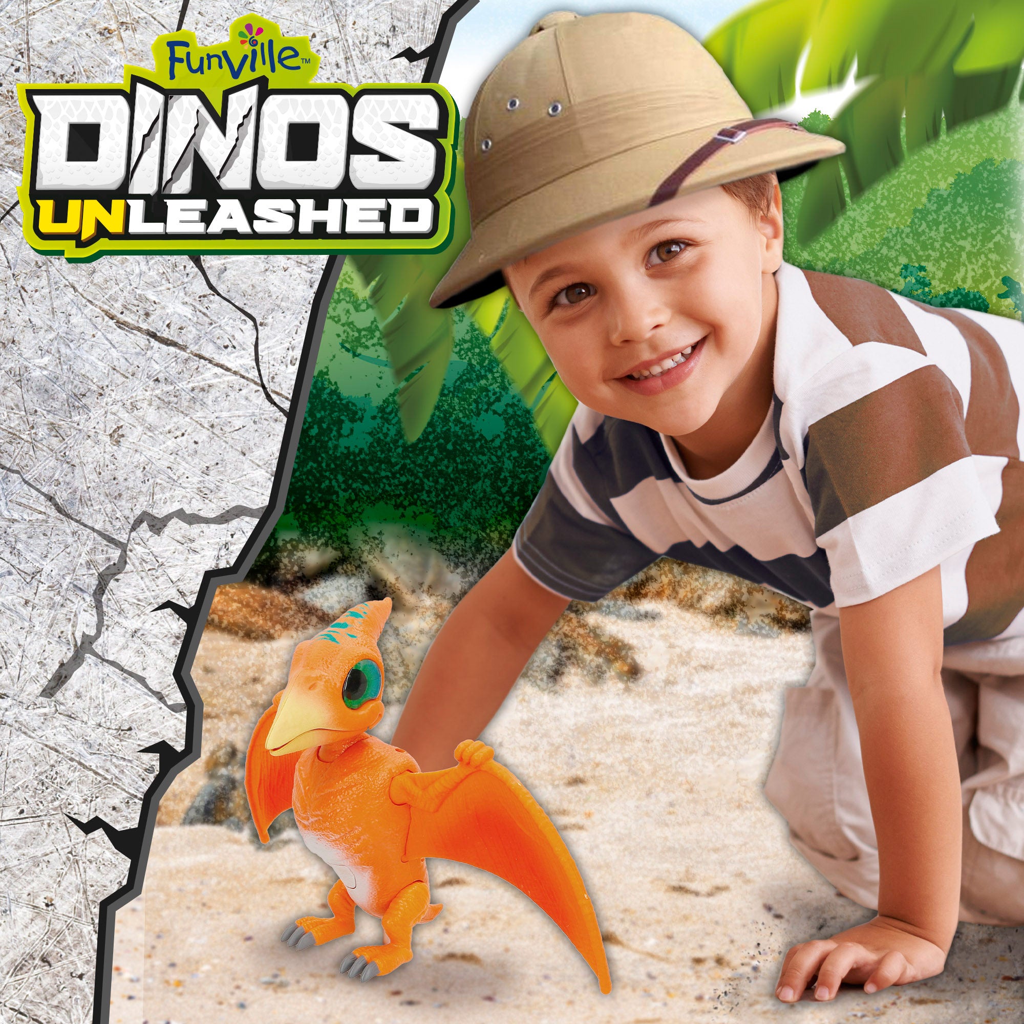 Dinossauro Pterodáctilo Interativo com o Som e o Movimento - Dinos Unleashed