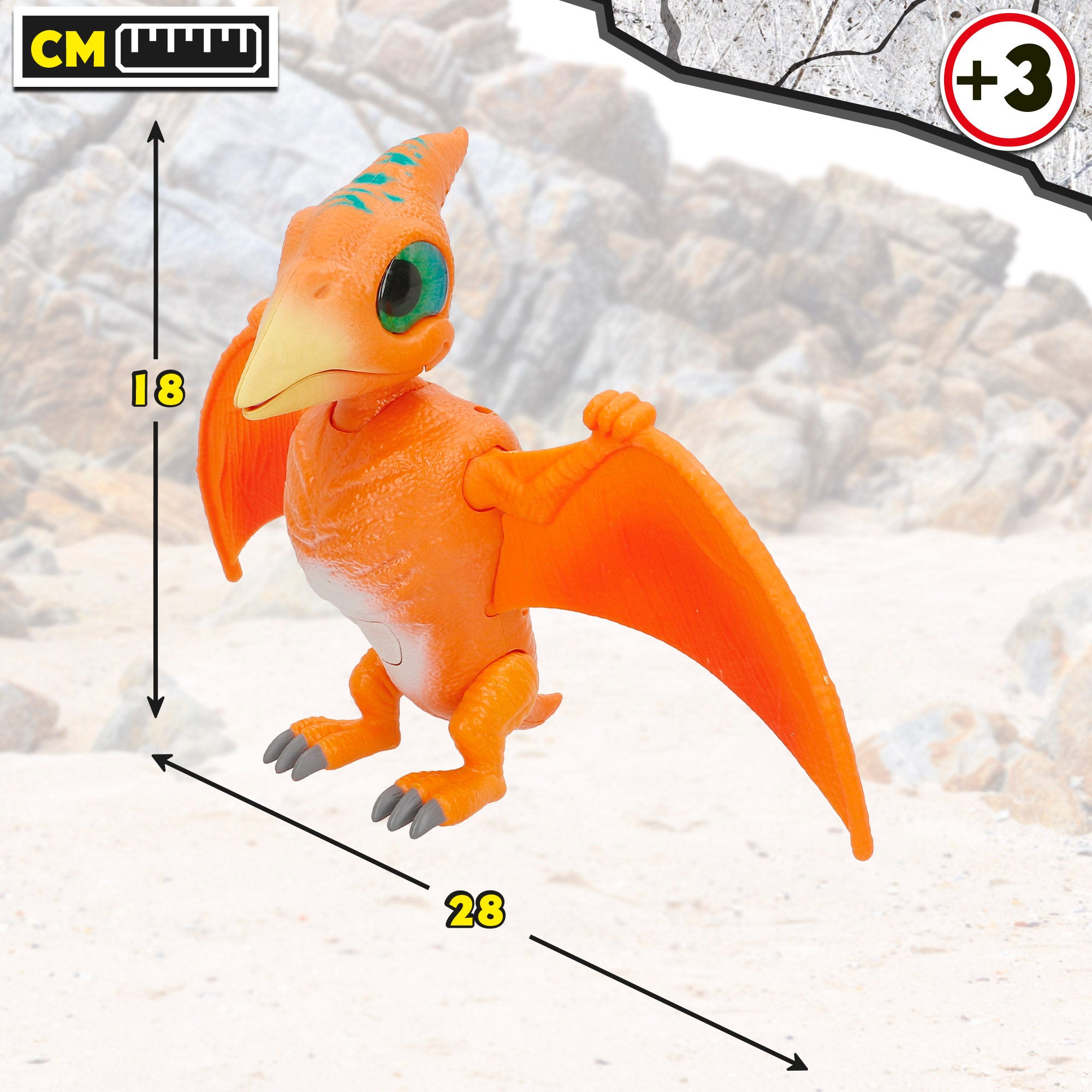 Dinossauro Pterodáctilo Interativo com o Som e o Movimento - Dinos Unleashed