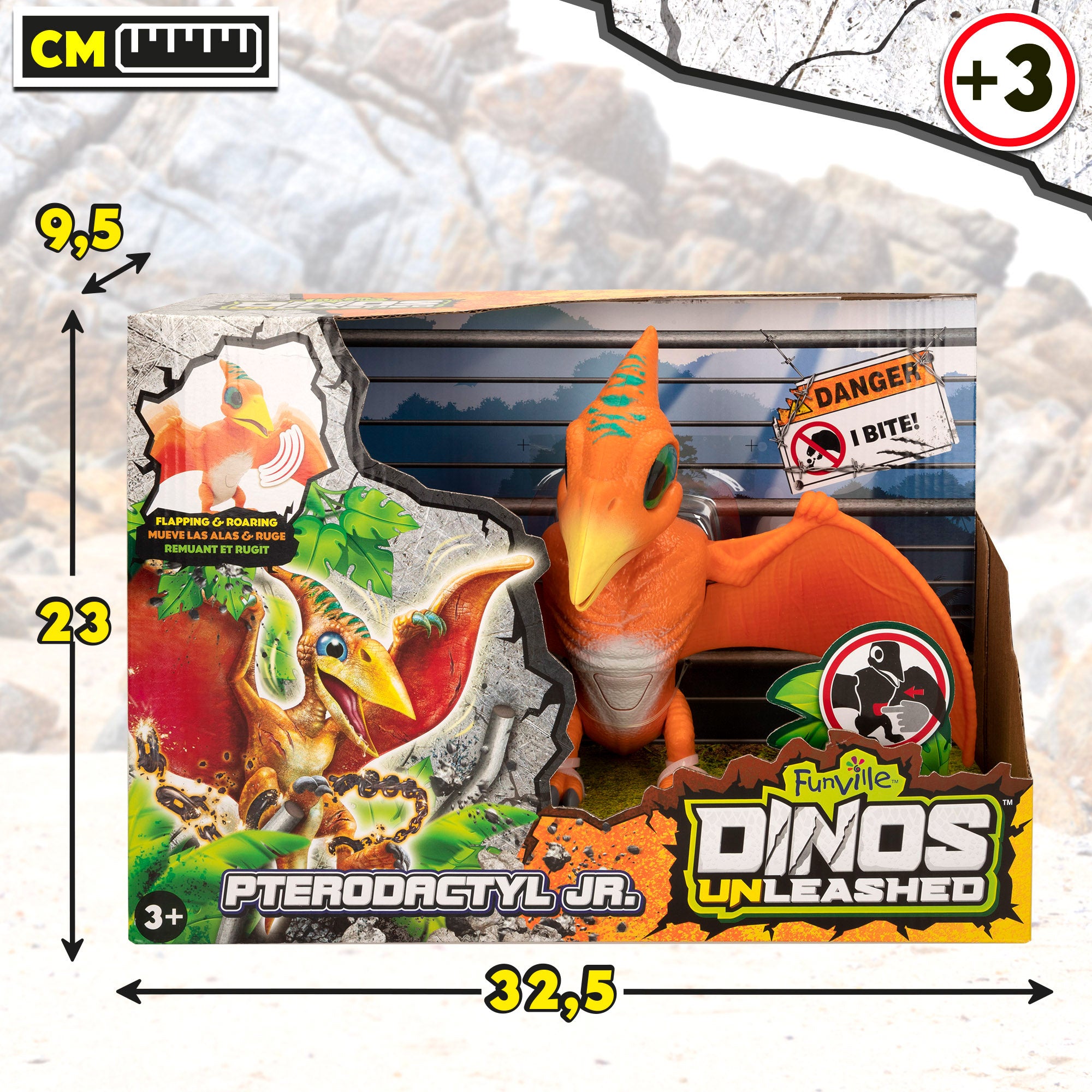 Dinossauro Pterodáctilo Interativo com o Som e o Movimento - Dinos Unleashed