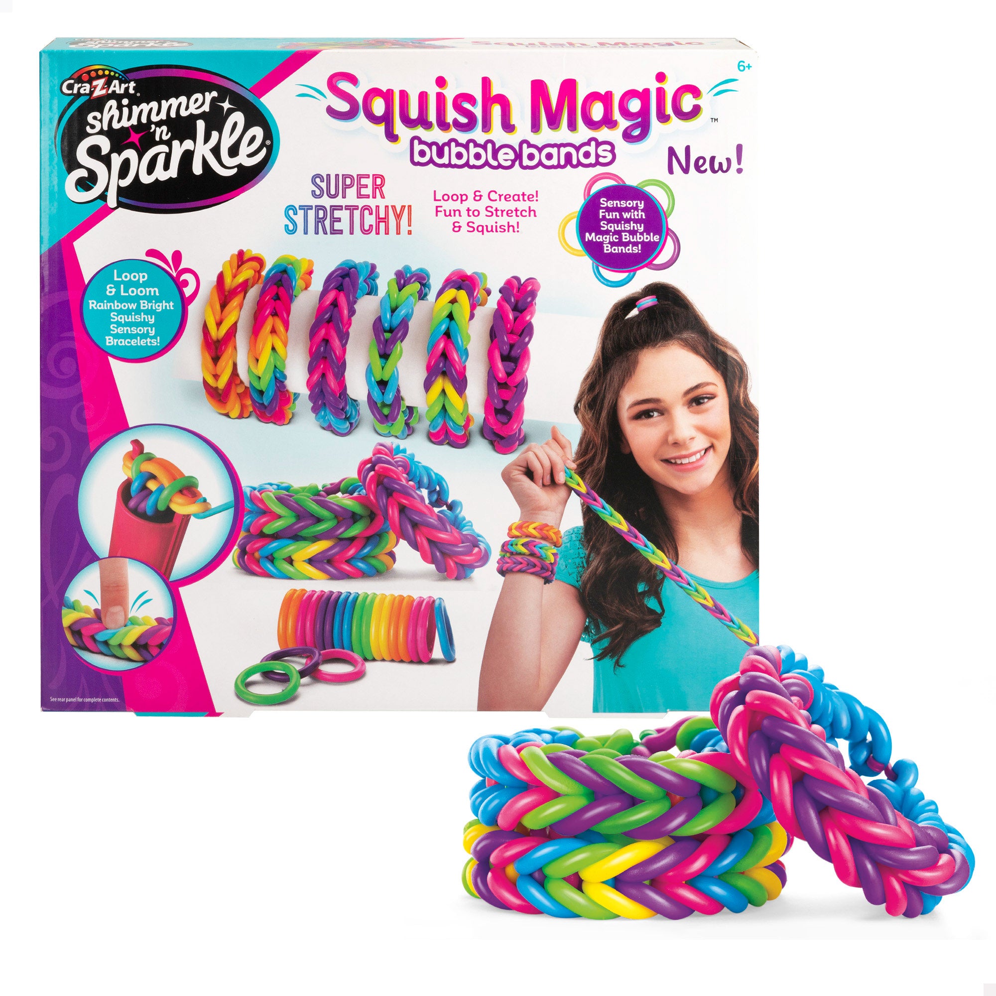 Shimmer 'n Sparkle Kit para hacer pulseras elásticas
