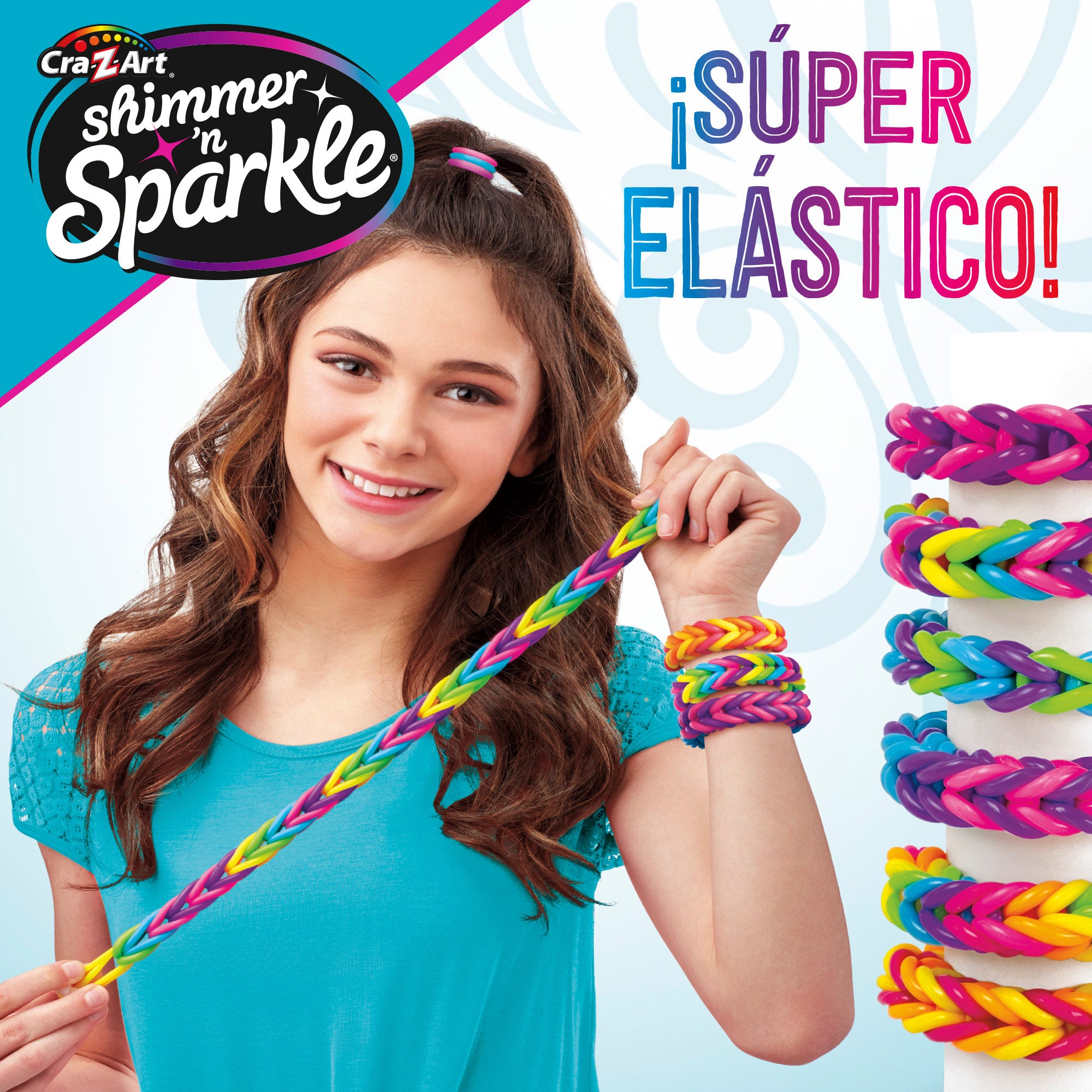 Shimmer 'n Sparkle Kit para hacer pulseras elásticas