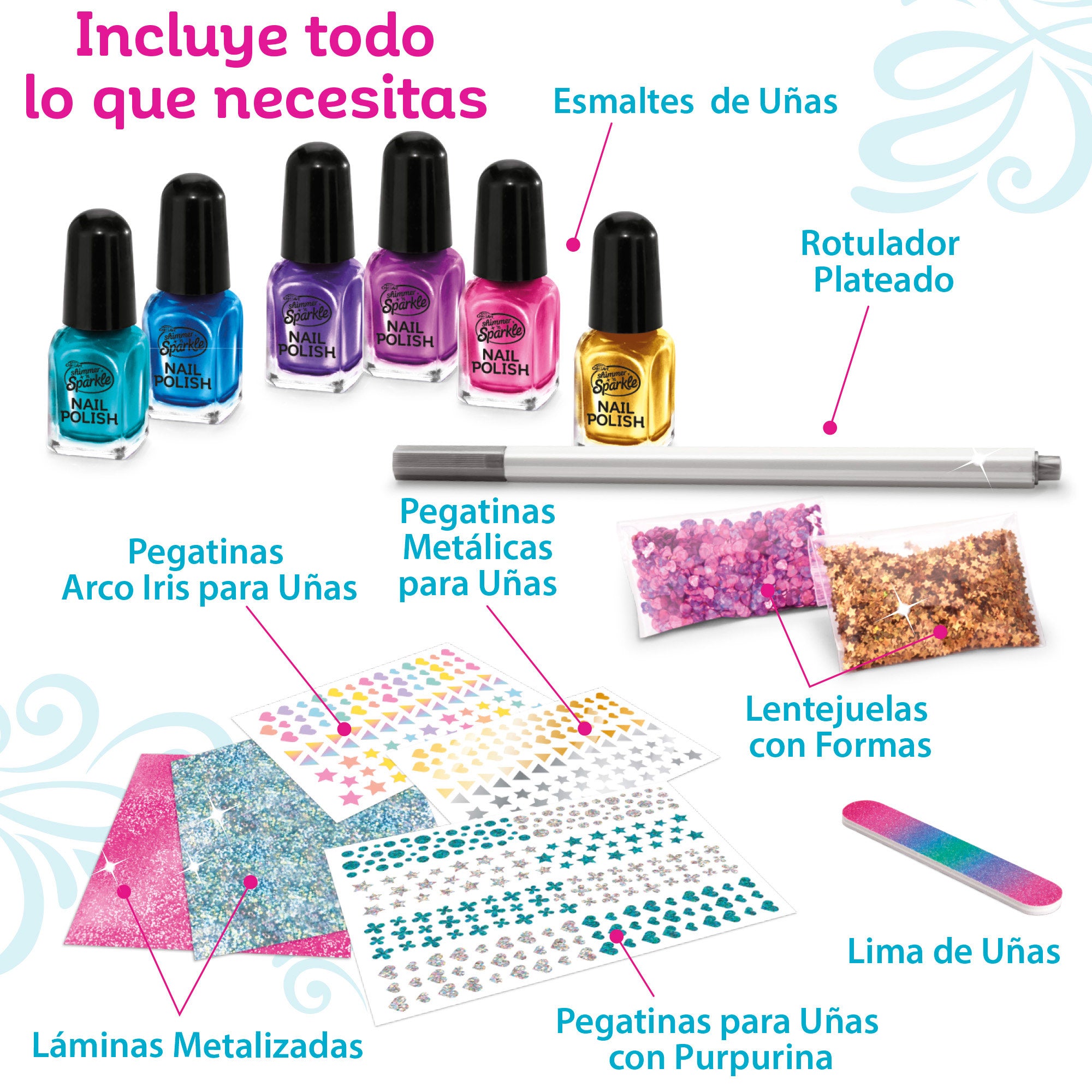 Shimmer 'n Sparkle Estudio de uñas metálicas