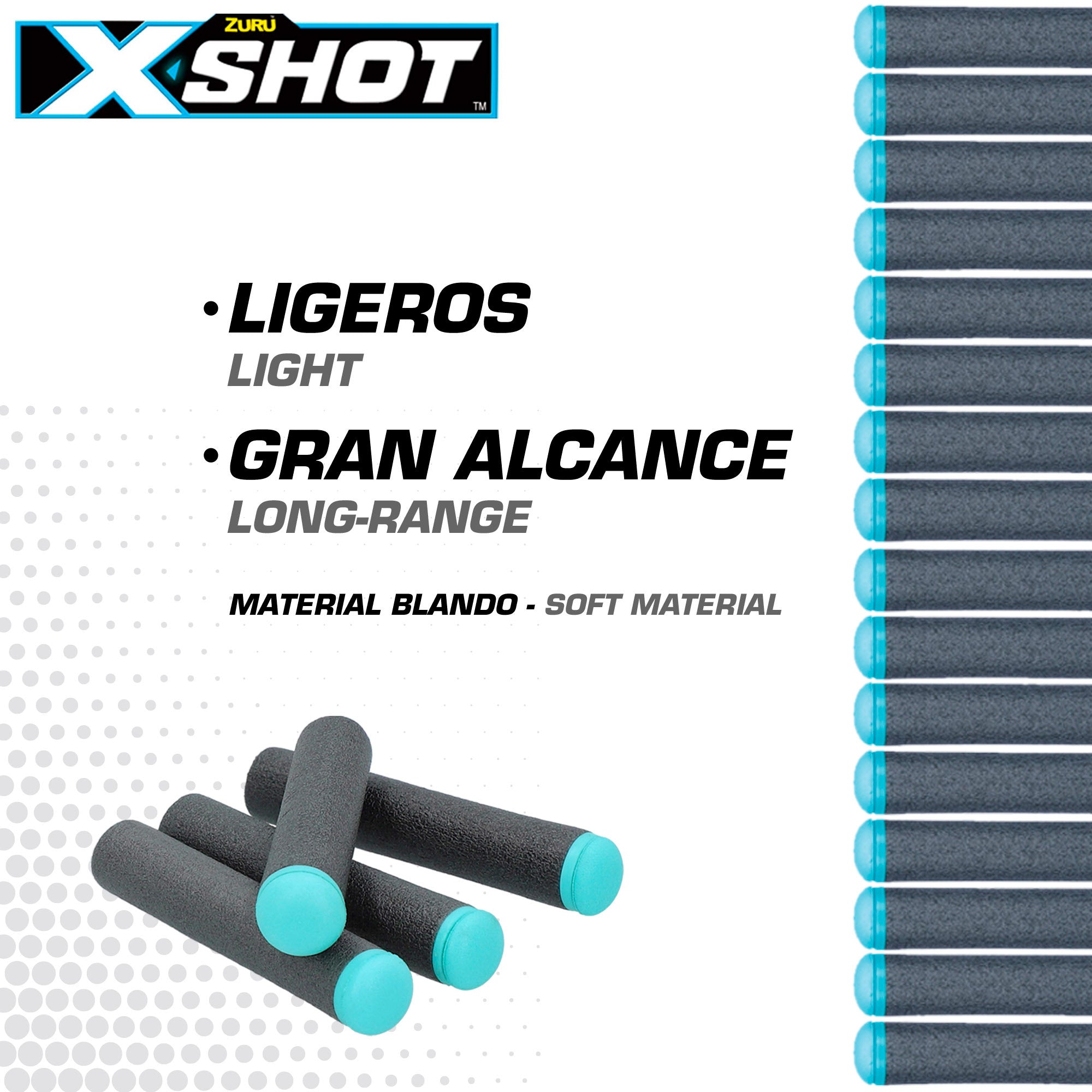 X-Shot Pack 200 dardos para pistolas hechos de gomaespuma