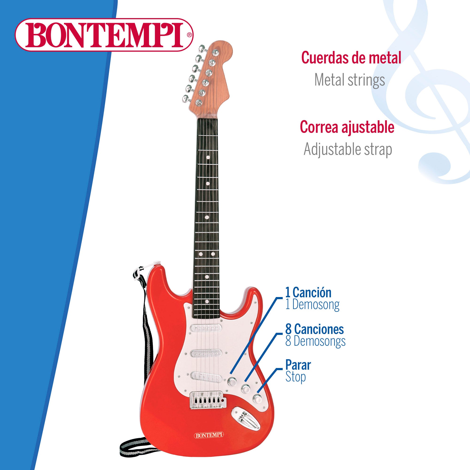 Guitarra eléctrica de juguete rock 67 cm Bontempi