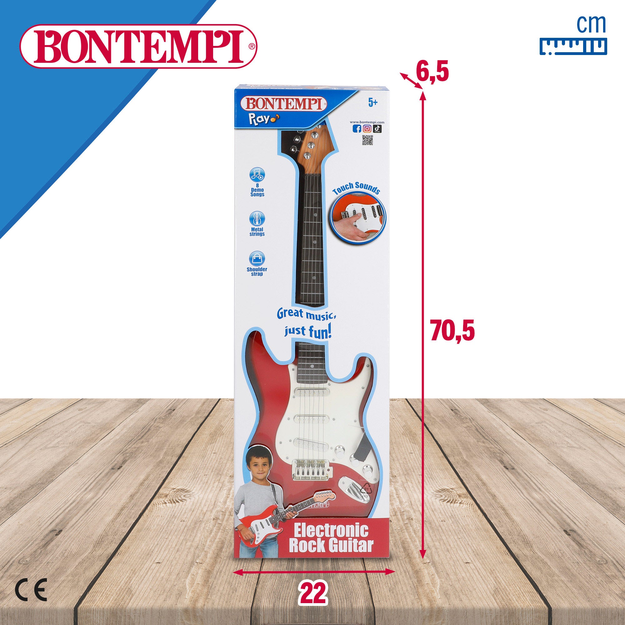 Guitarra eléctrica de juguete rock 67 cm Bontempi