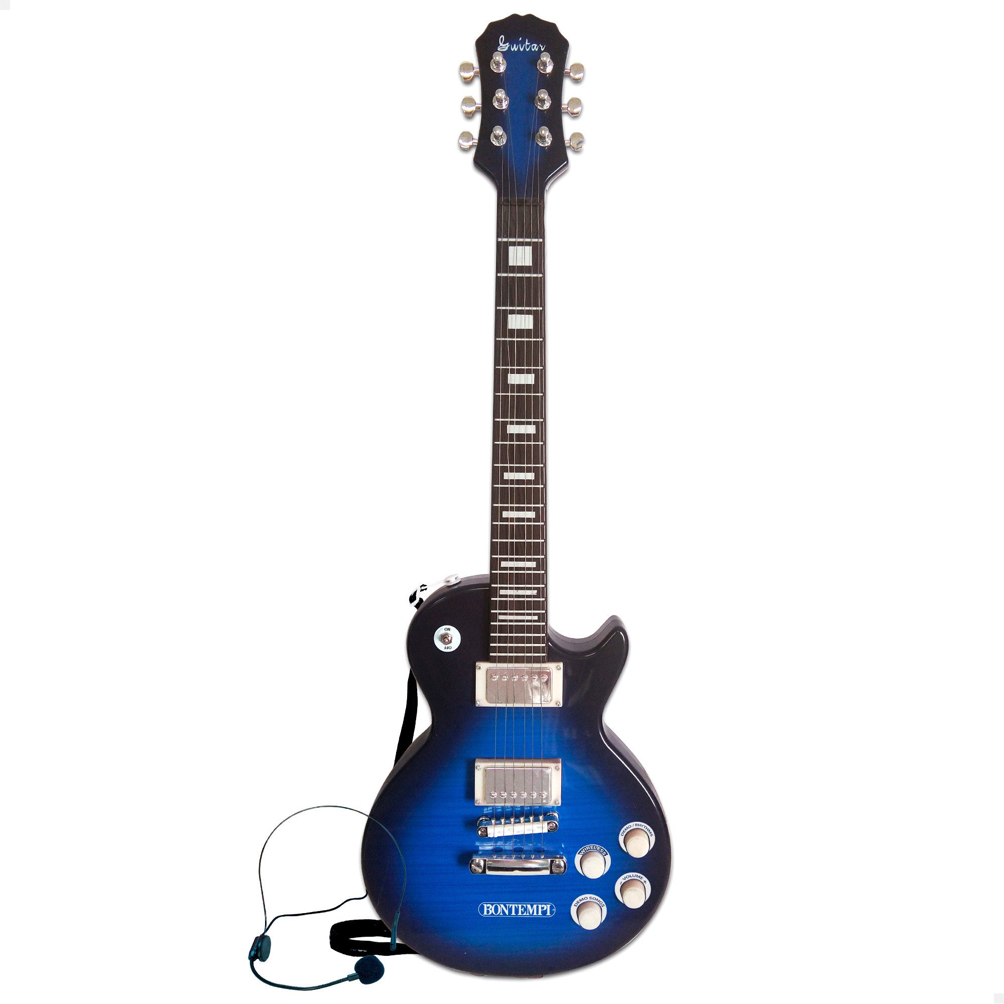 Guitarra eléctrica de juguete rock 68,5 cm con micrófono Bontempi