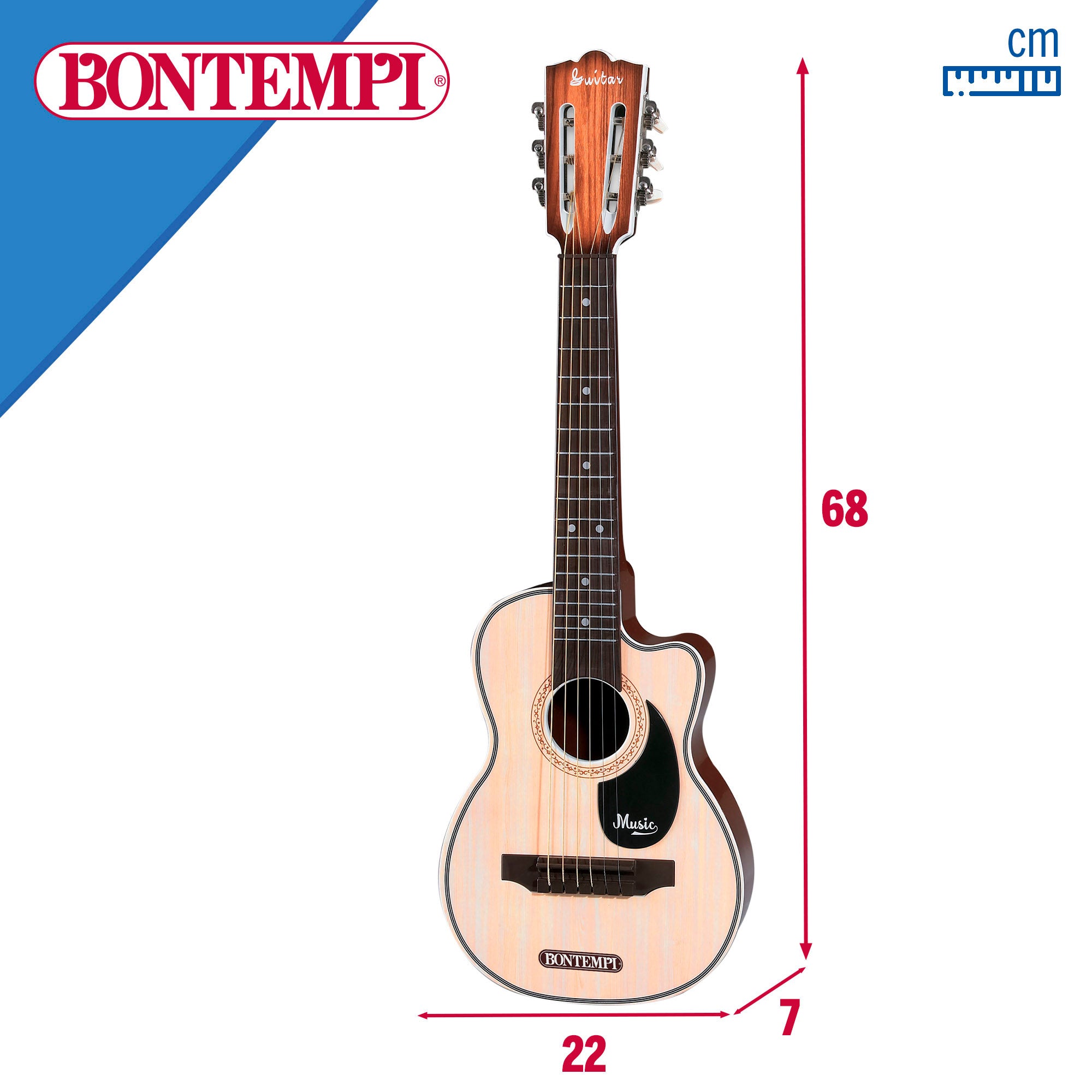 Guitarra de juguete folk 68 cm Bontempi