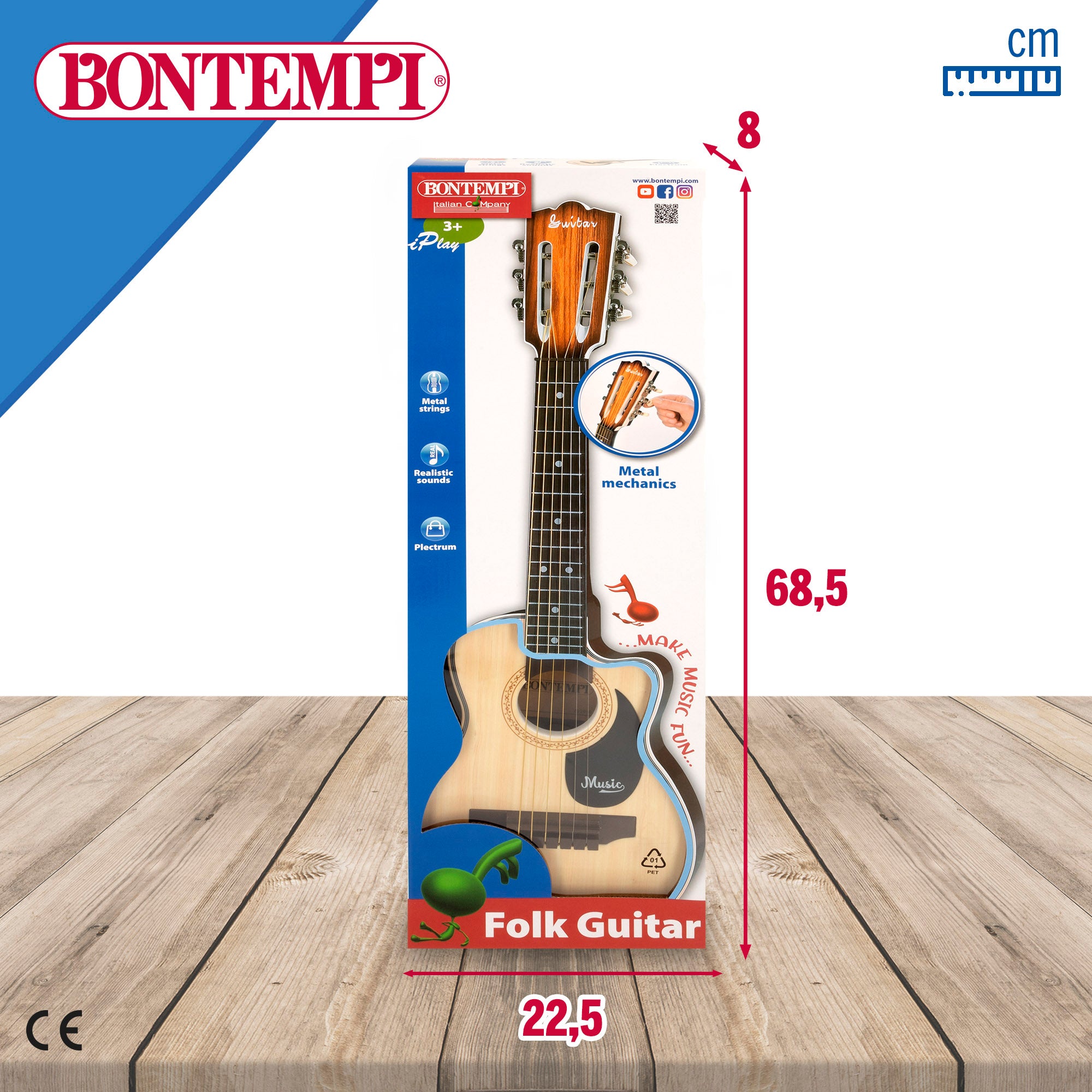 Guitarra de juguete folk 68 cm Bontempi