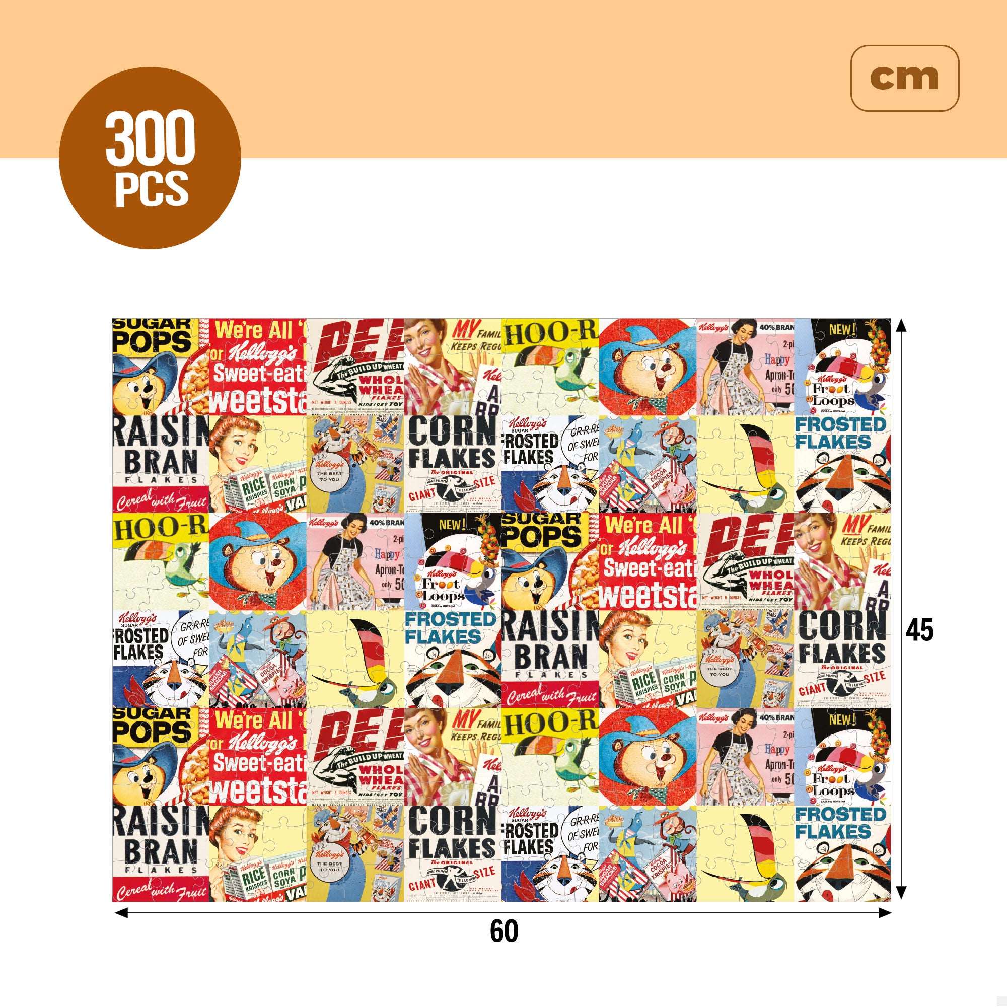 Puzzle infantil Kellogg's Frosties com 300 peças - CB Toys
