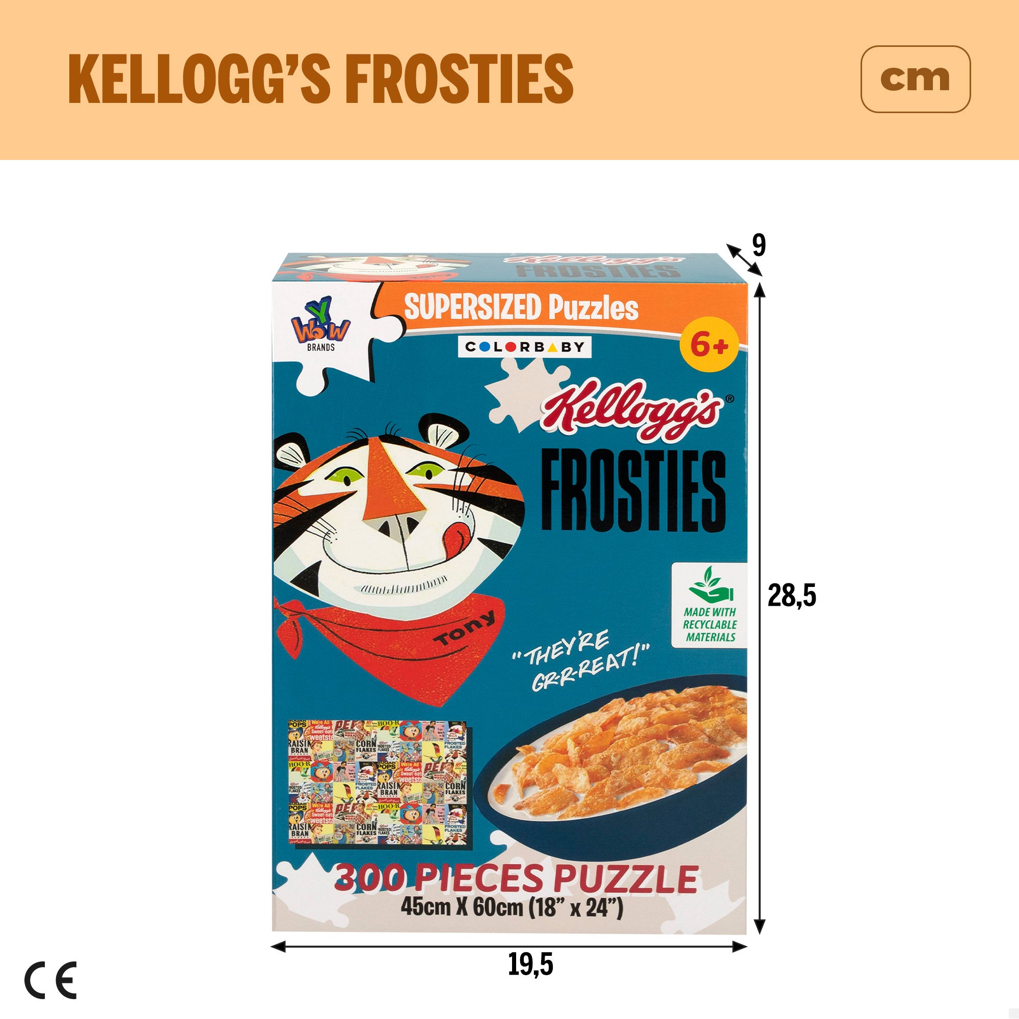 Puzzle infantil Kellogg's Frosties com 300 peças - CB Toys