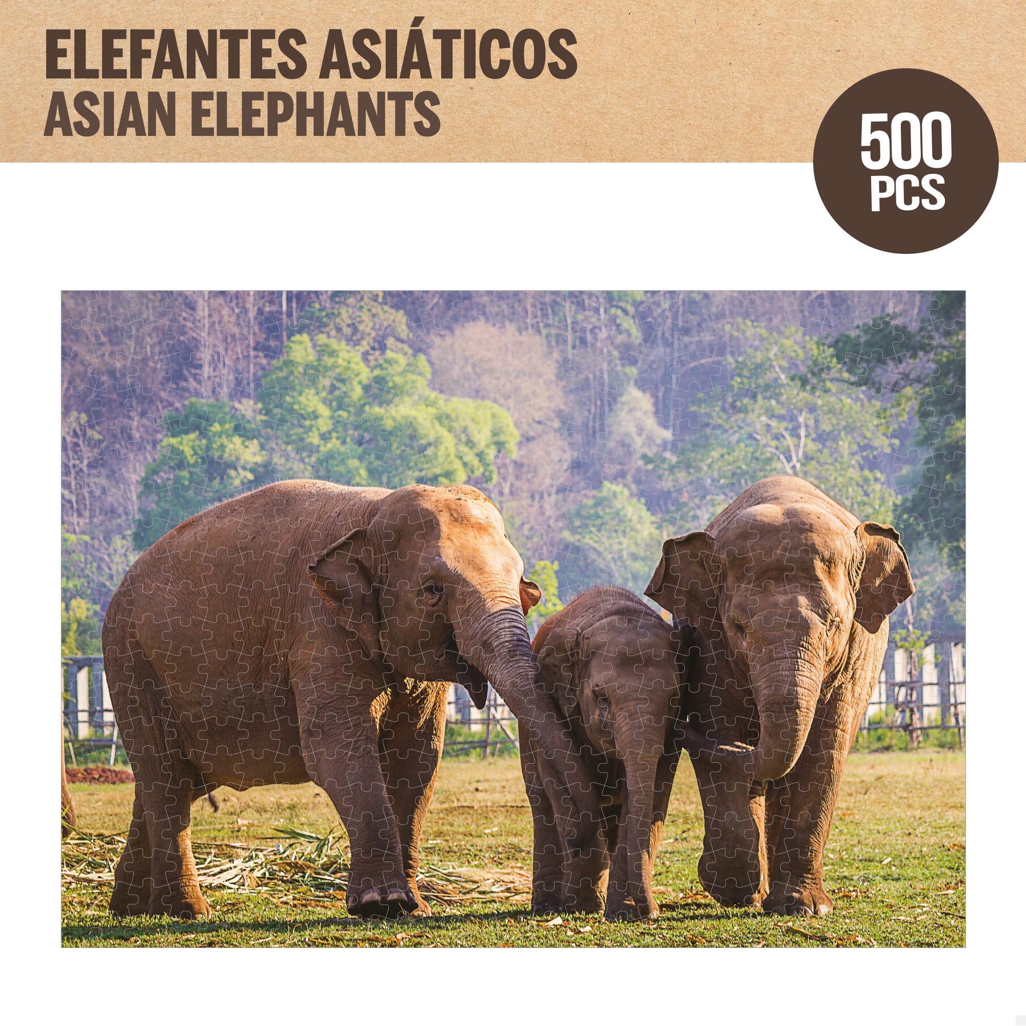 Puzzle infantil elefantes 500 piezas CB Toys