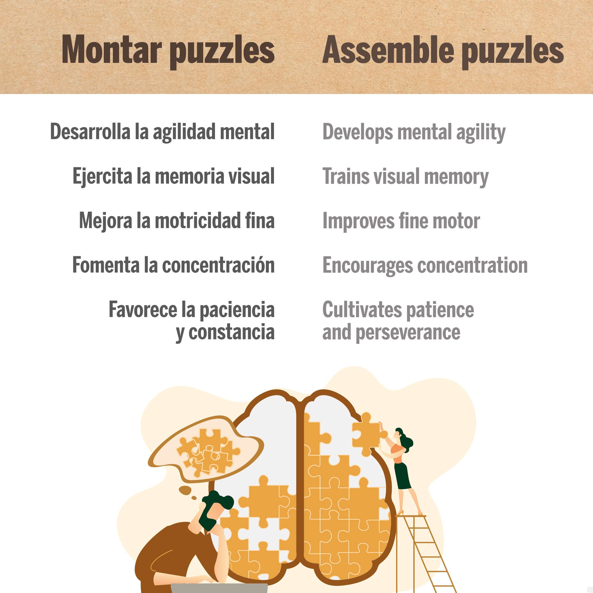 Puzzle de orangotango para crianças, 1000 peças, CB Toys
