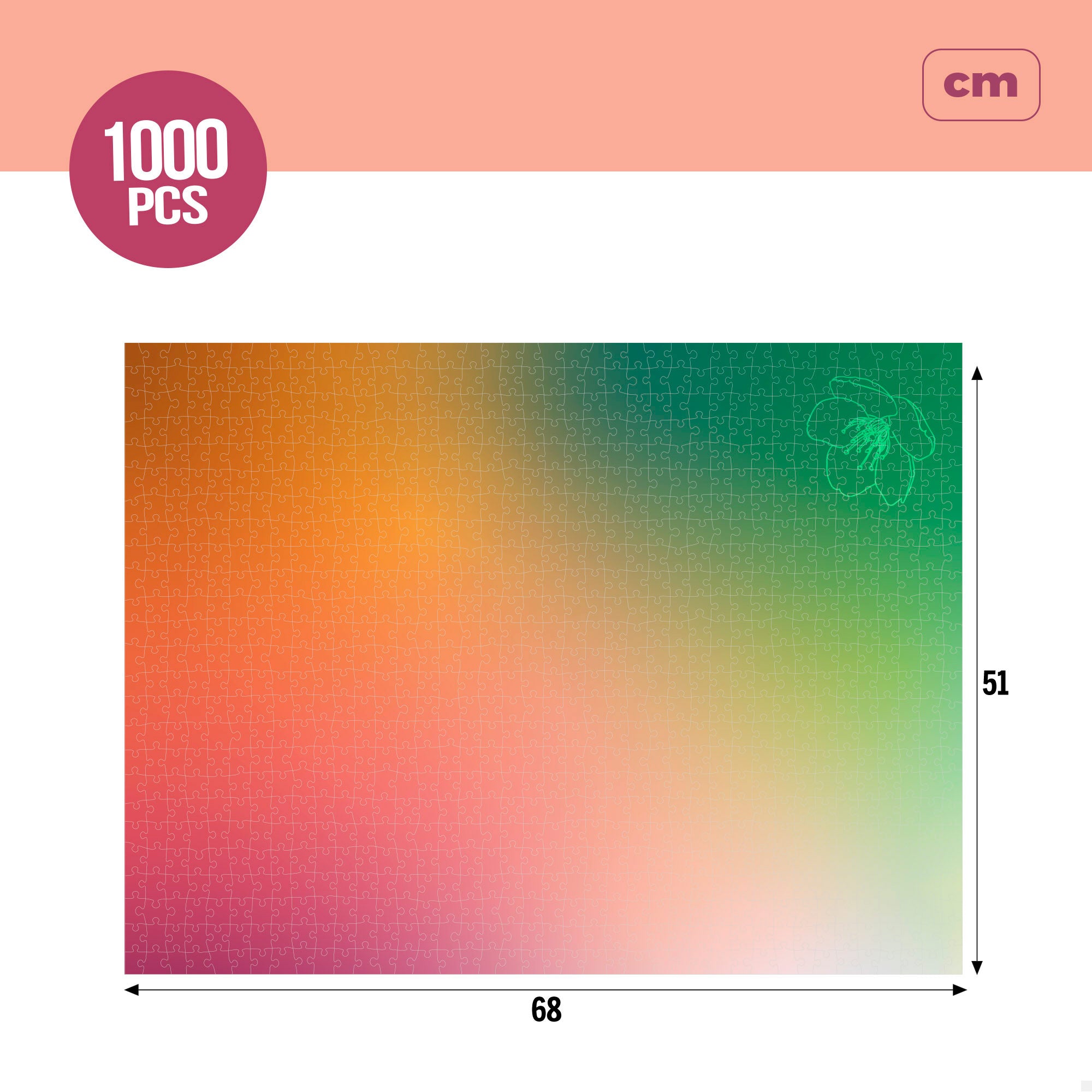 Puzzle colorido de 1000 peças CB Toys
