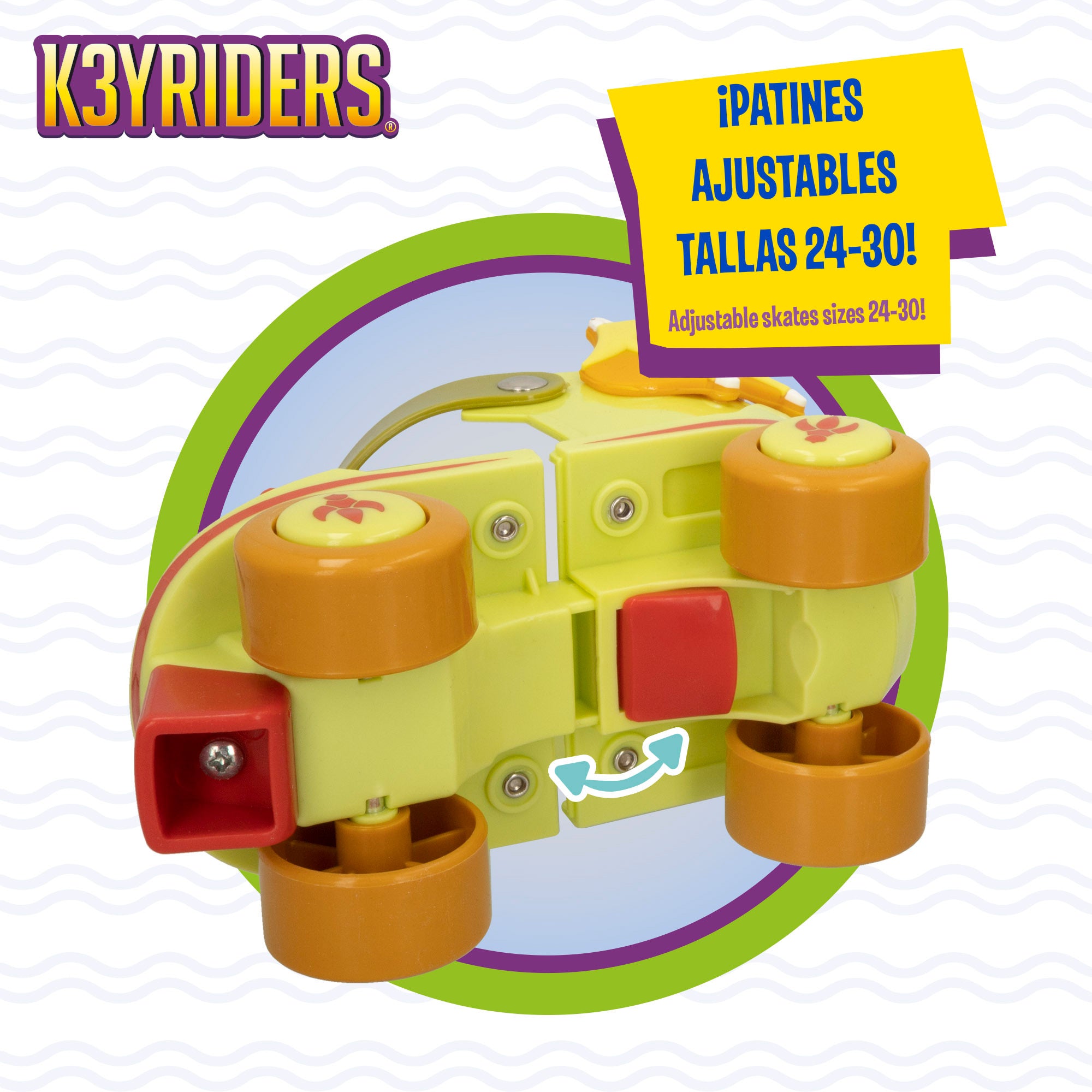 Kit patines y casco de dragón 4 ruedas talla 24-30 K3YRIDERS