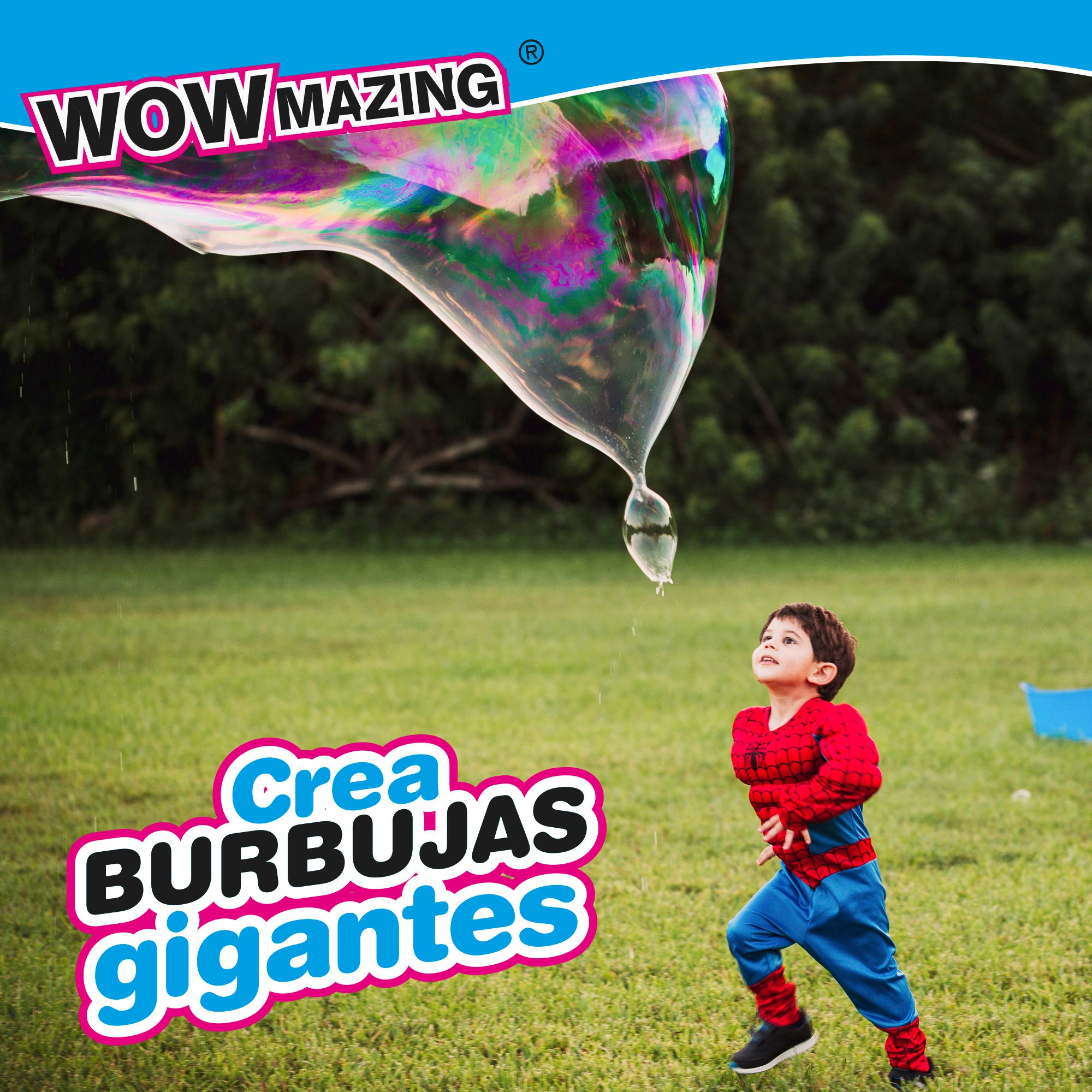 WOWmazing Pack 5 sobres de jabón concentrado para hacer pompas