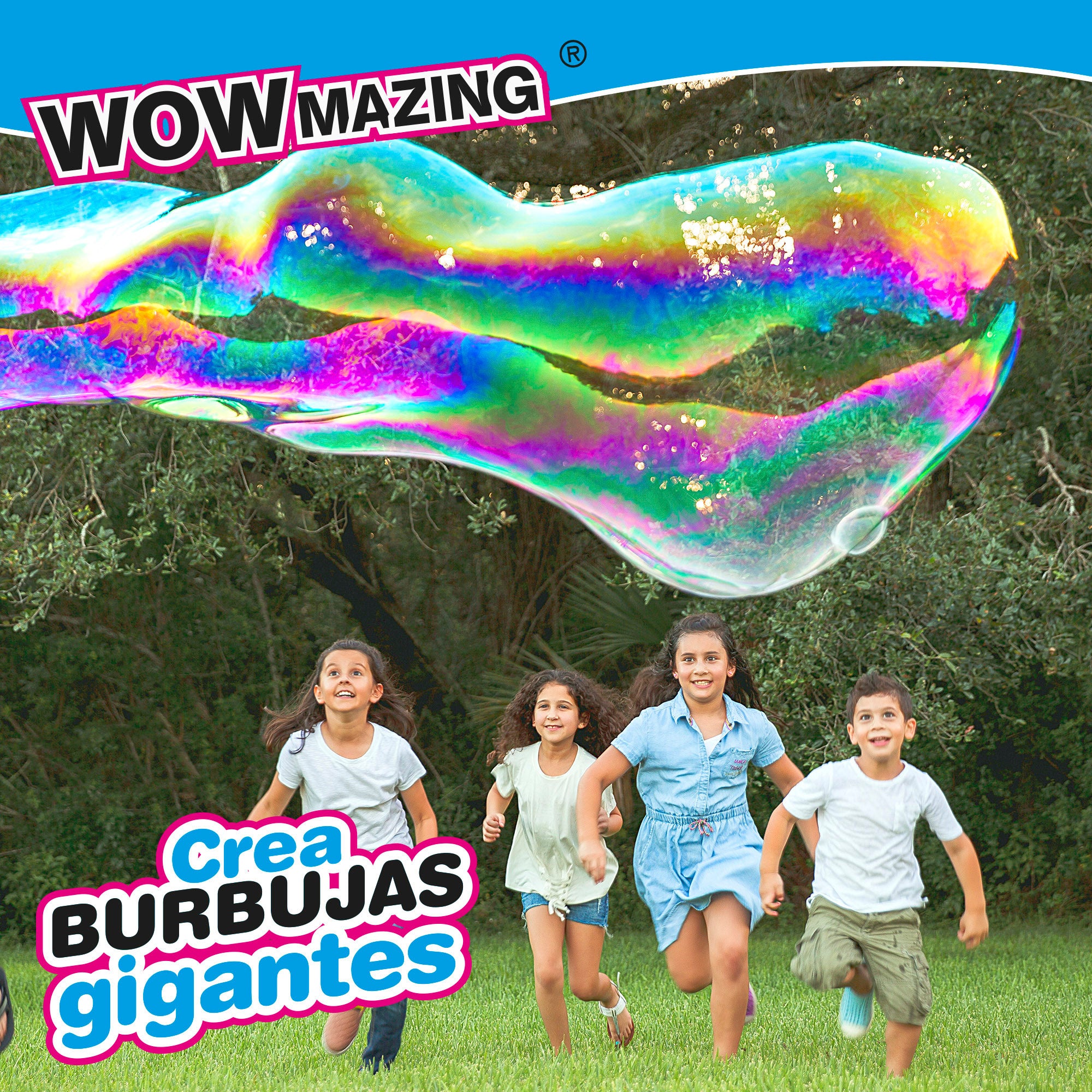 WOWmazing Pack 6 sobres de jabón en polvo para hacer pompas