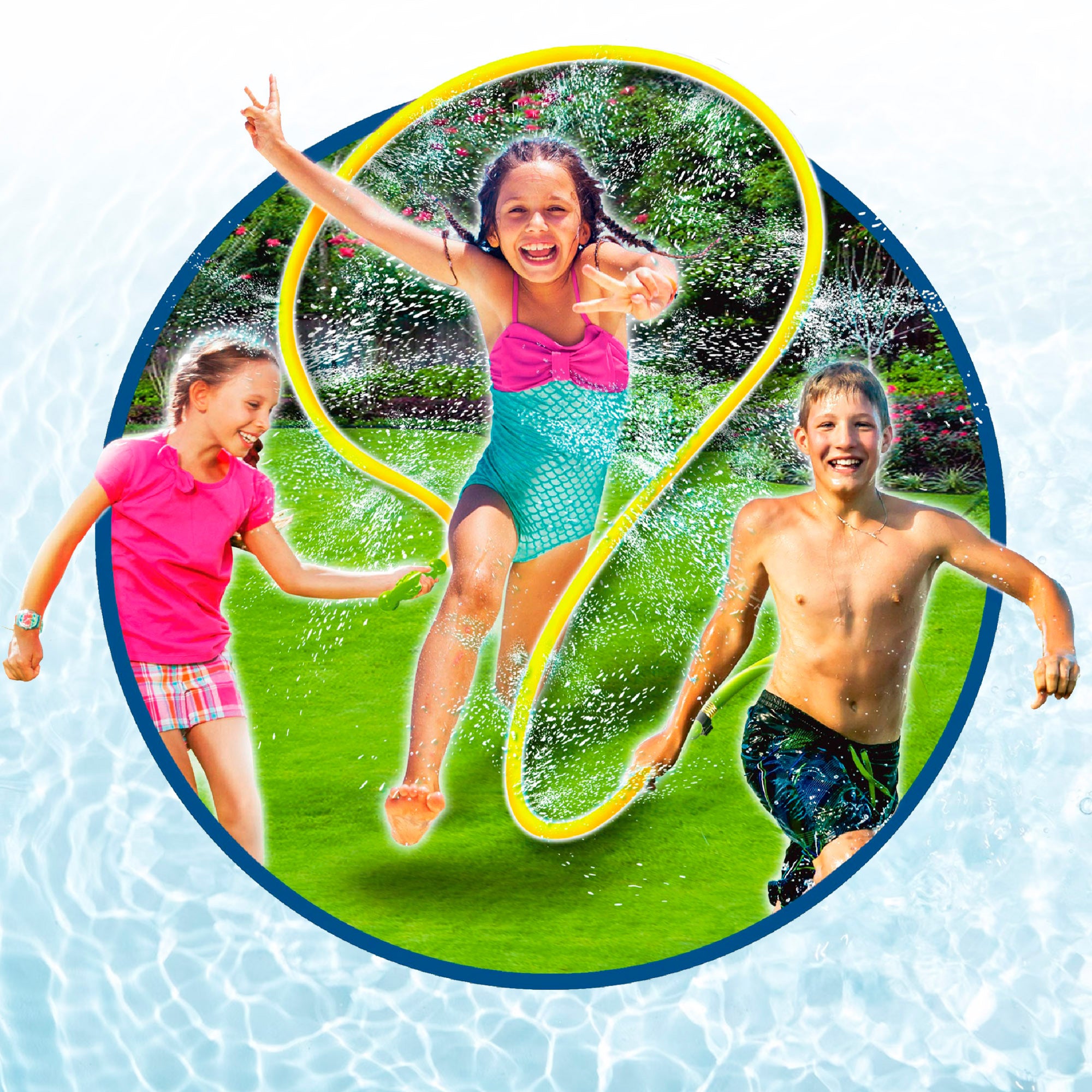 Corda de brincar COLORBABY Splash para crianças com jatos de água, 2,85 m