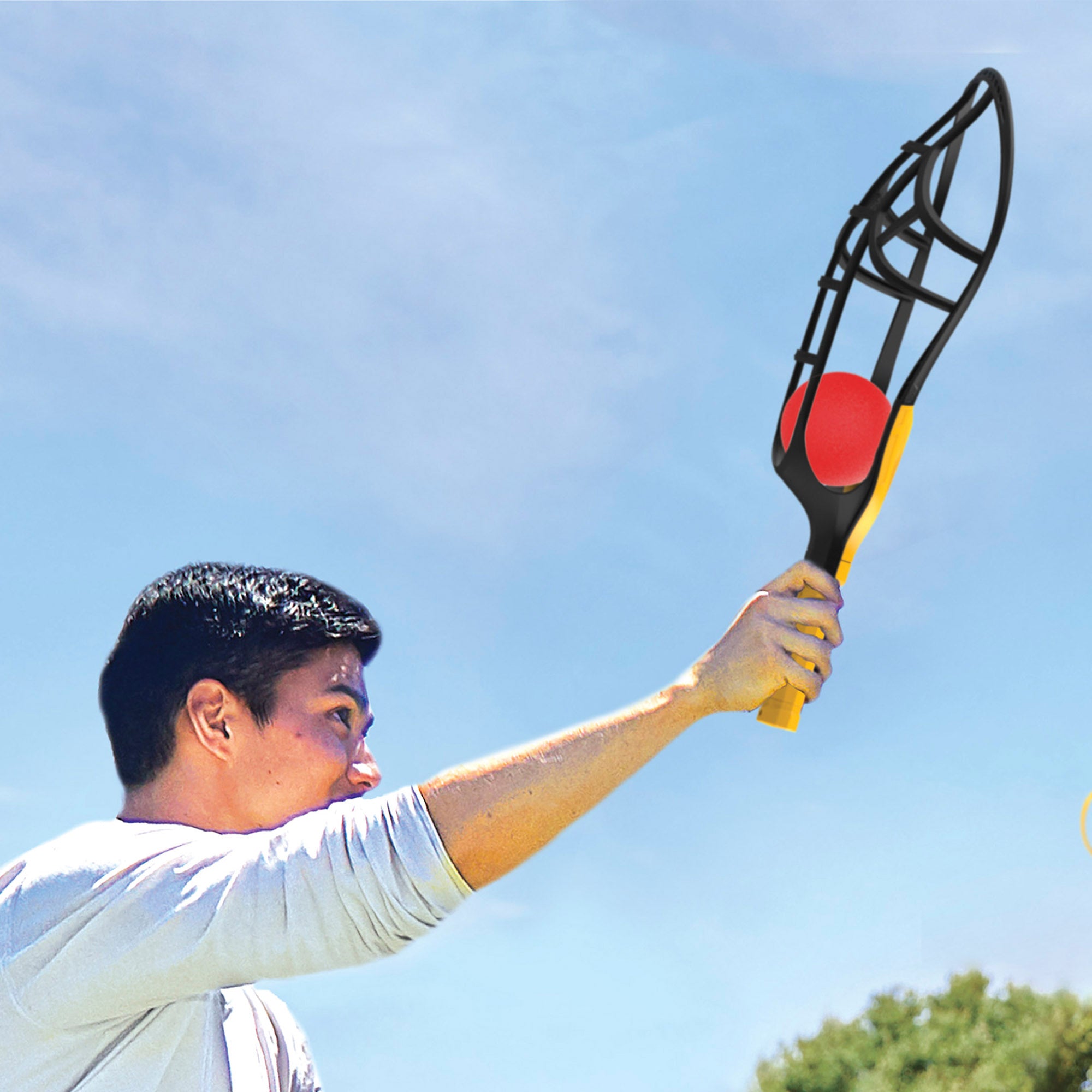 Wham-O Set de raquetas grandes para niños Trac-Ball con 2 pelotas