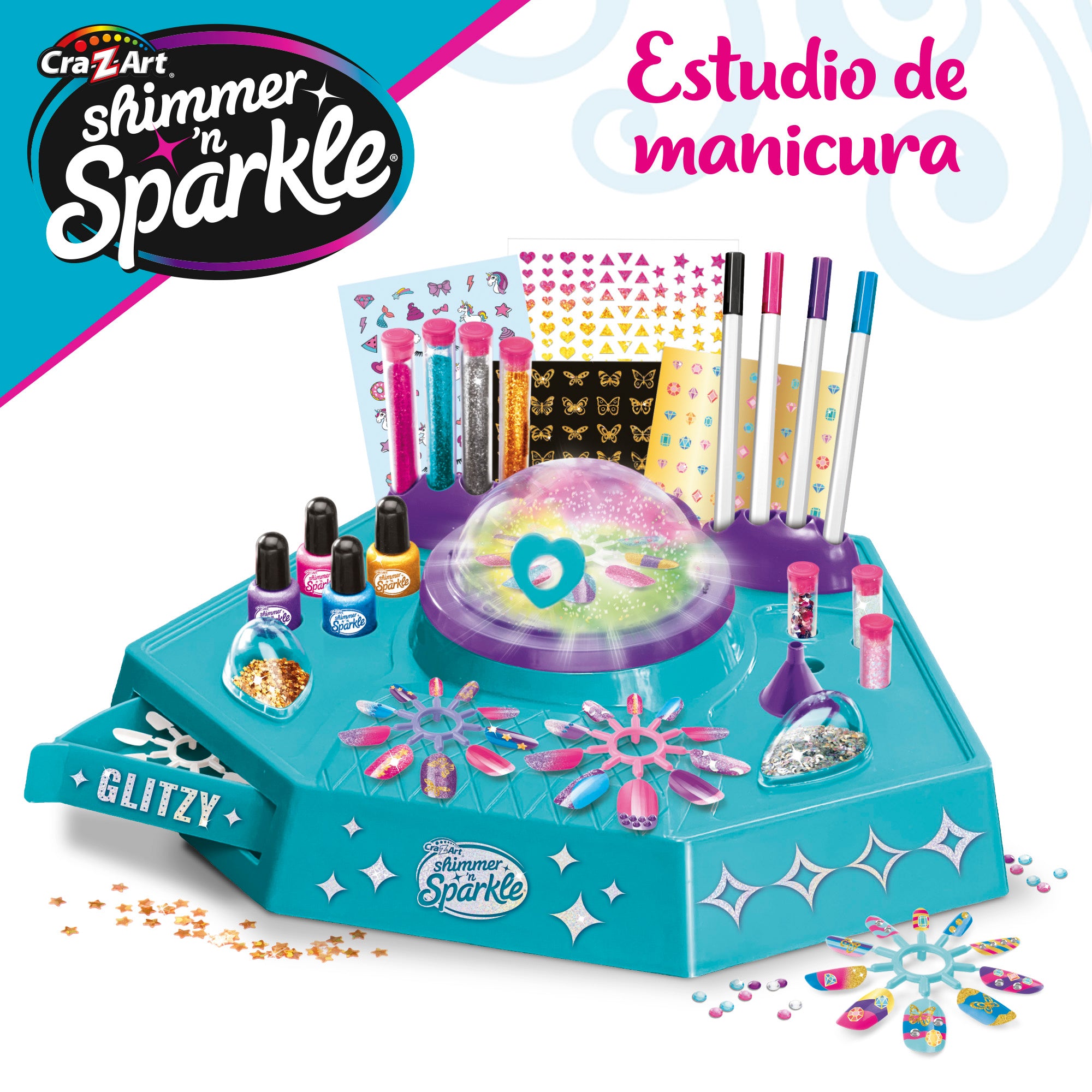 Shimmer 'n Sparkle Estudio de uñas artísticas con cúpula luminosa