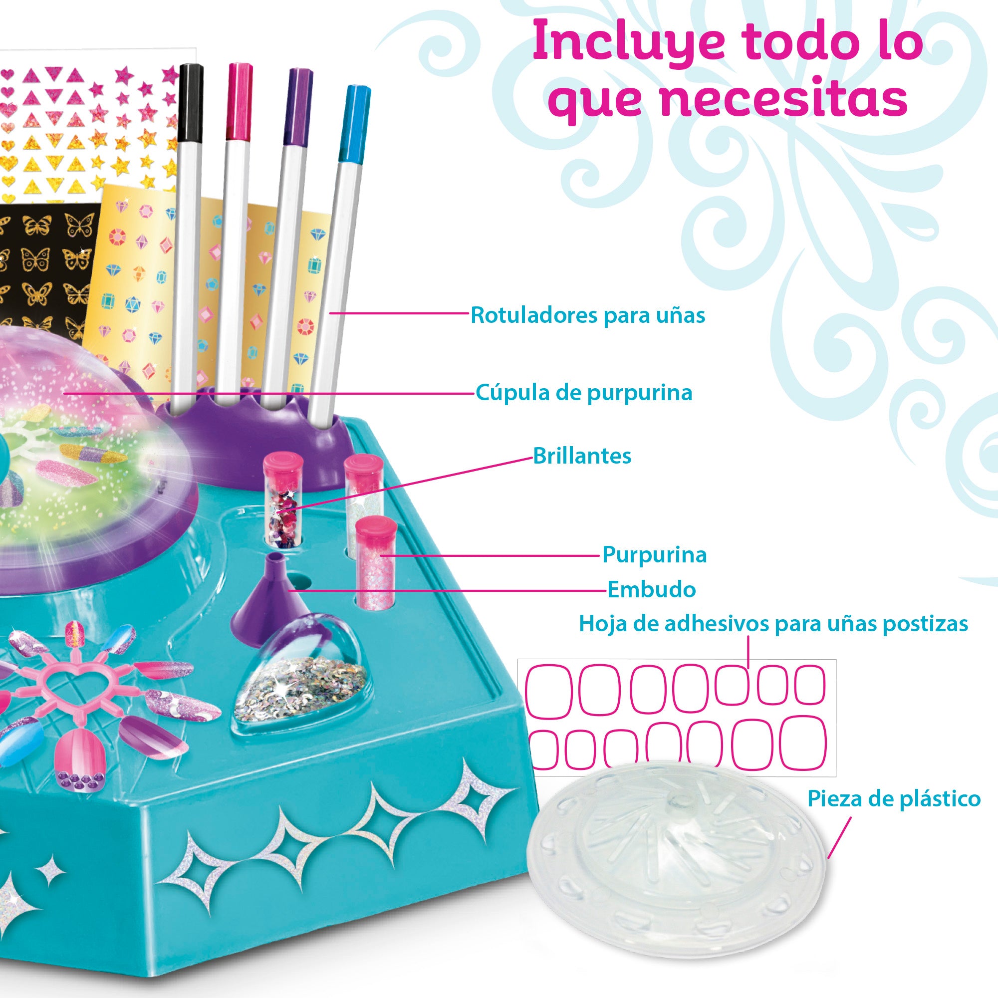 Shimmer 'n Sparkle Estudio de uñas artísticas con cúpula luminosa