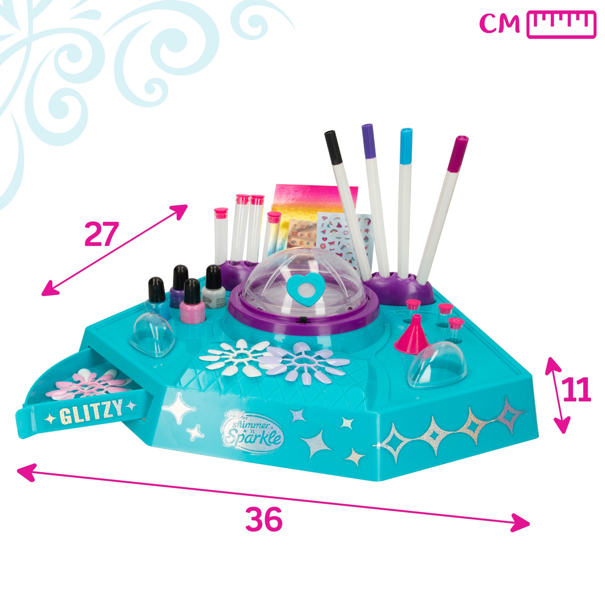 Shimmer 'n Sparkle Estudio de uñas artísticas con cúpula luminosa
