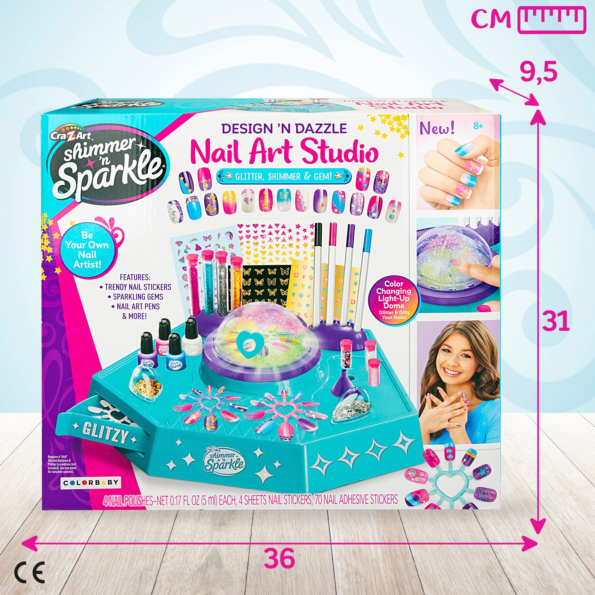Shimmer 'n Sparkle Estudio de uñas artísticas con cúpula luminosa