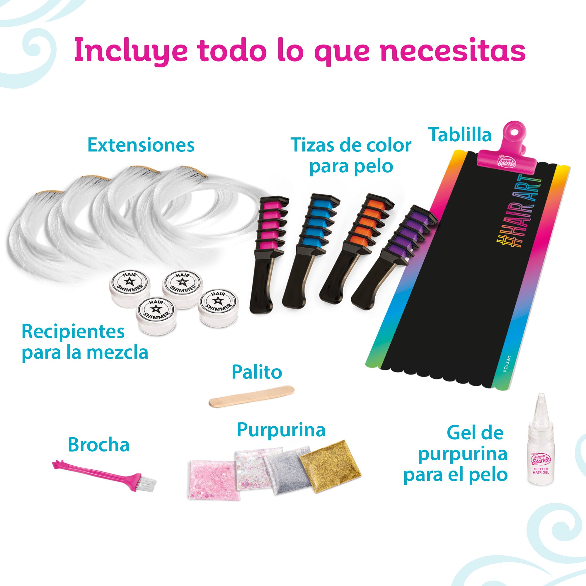 Shimmer 'n Sparkle Set extensiones de colores