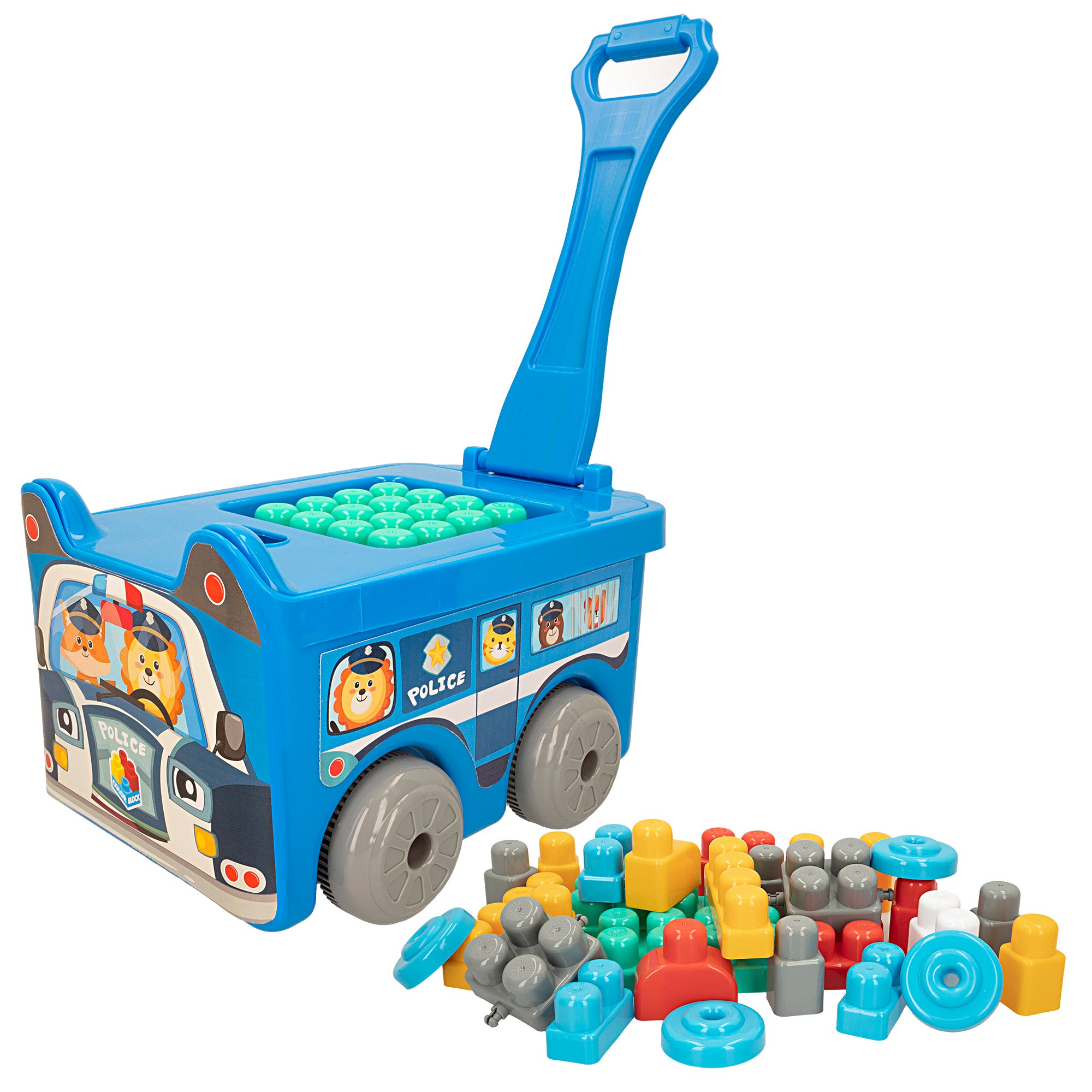 Juego de construcción coche policía con 30 piezas Color Block
