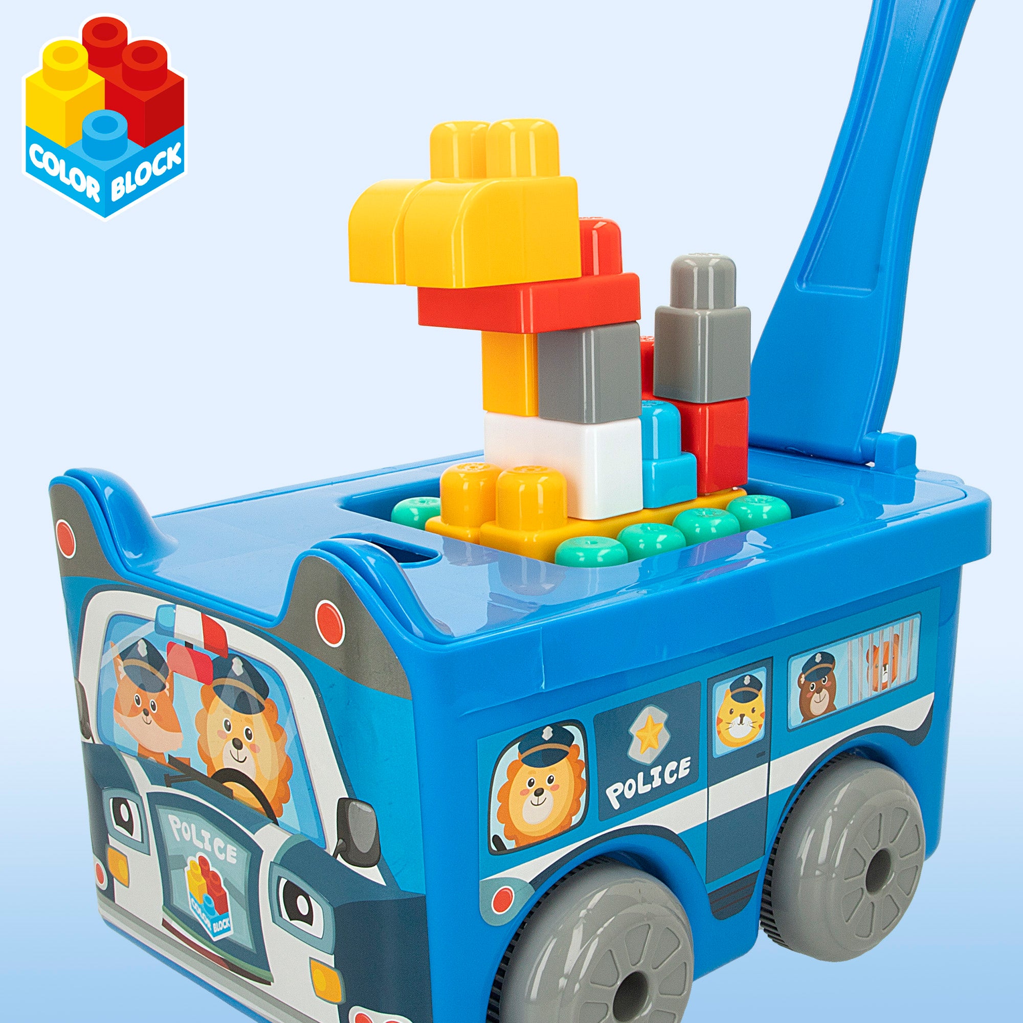 Juego de construcción coche policía con 30 piezas Color Block