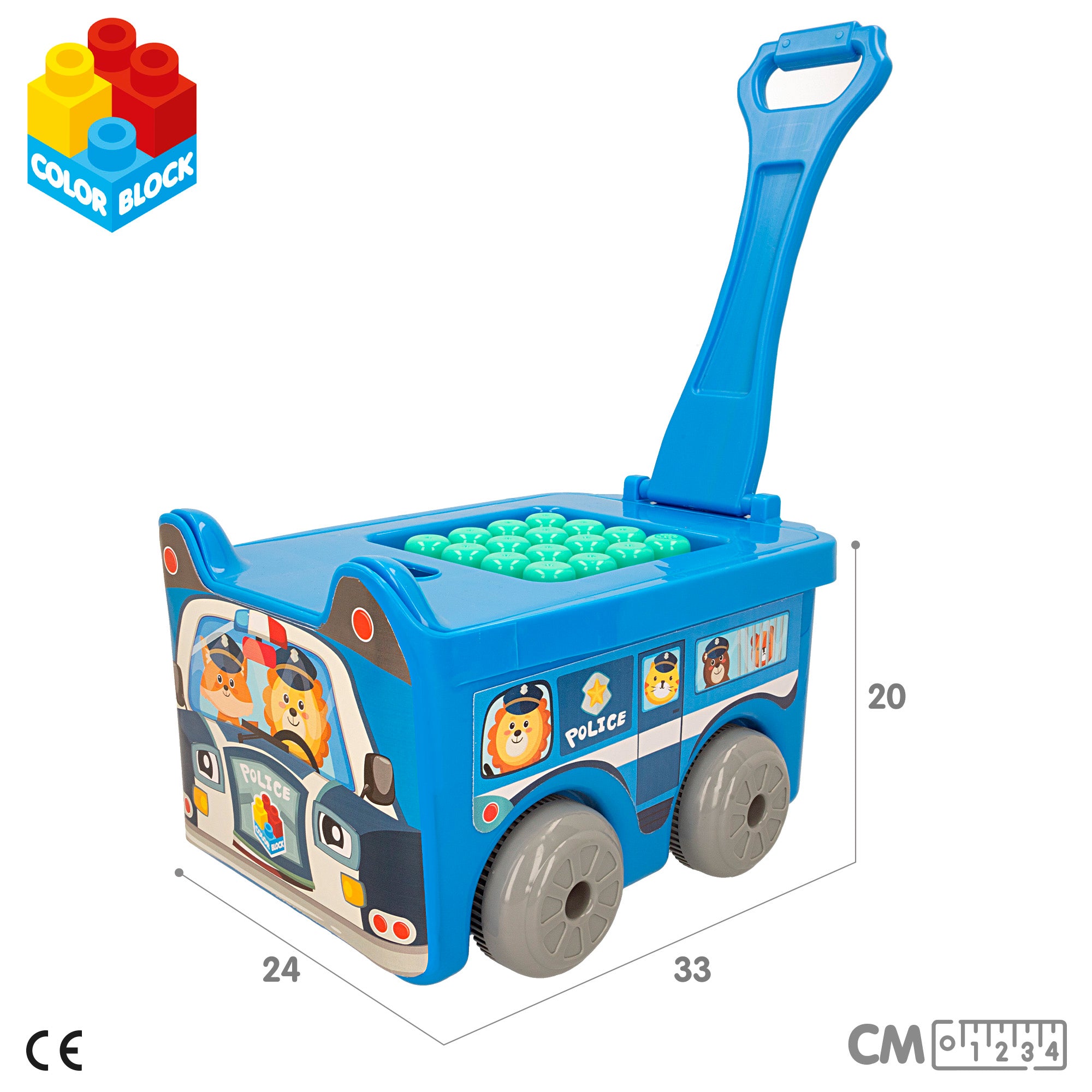 Juego de construcción coche policía con 30 piezas Color Block