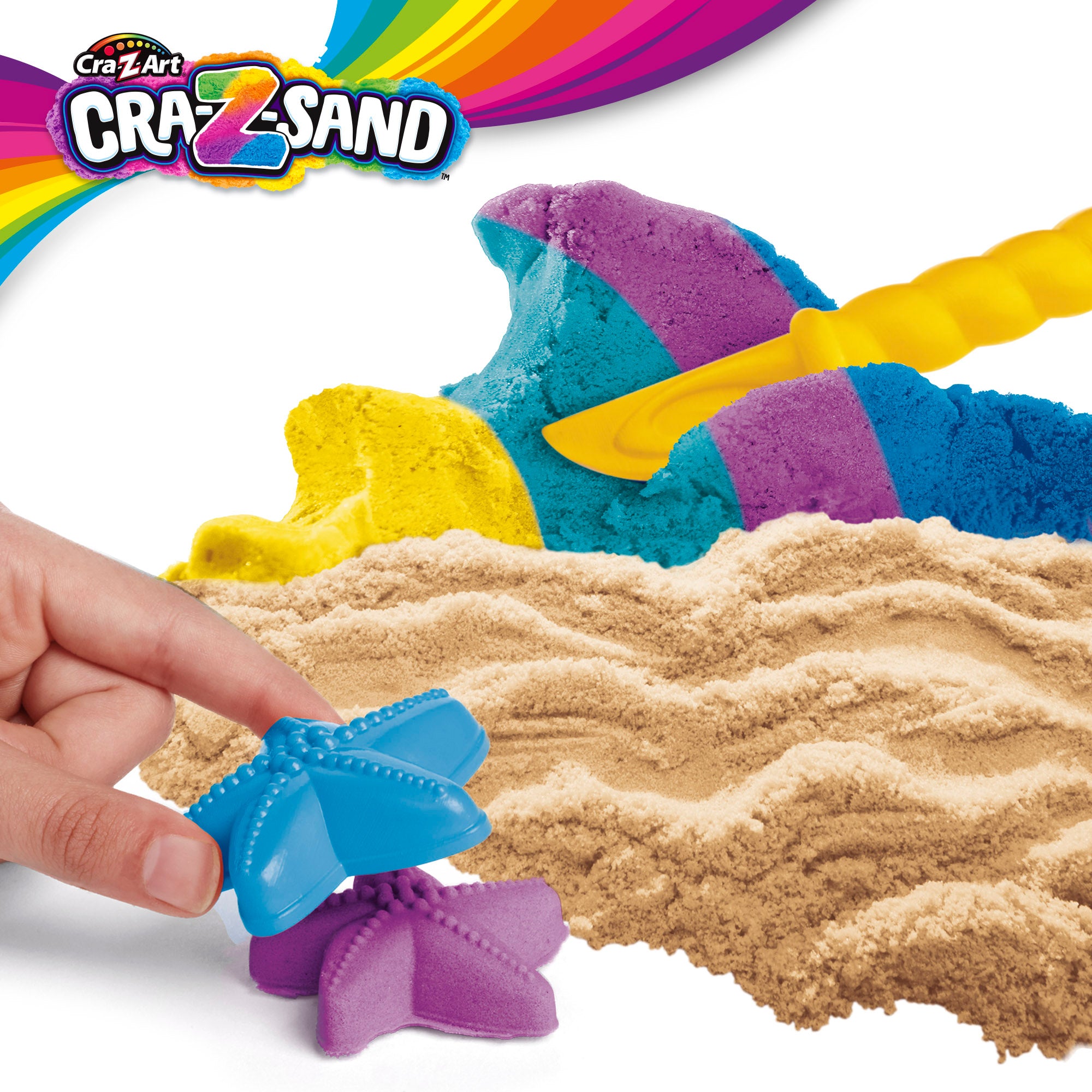 Juego arena mágica moldeable con 4 moldes marinos y cofre Cra-Z-Art