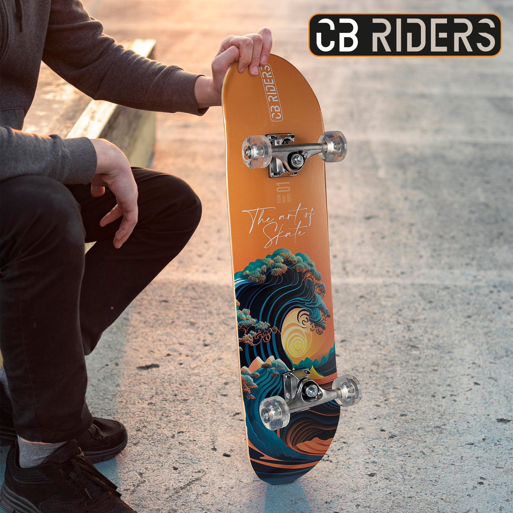Skateboard infantil 4 ruedas negro 79 cm CB Riders