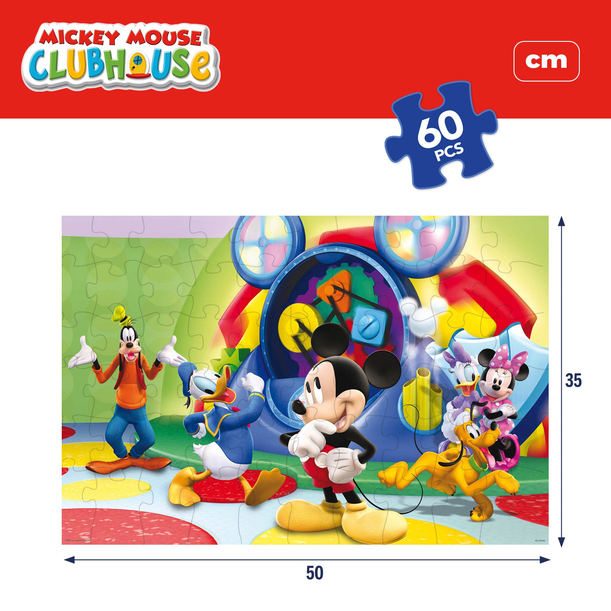 La Casa de Mickey Mouse Puzzle doble cara para colorear 60 piezas