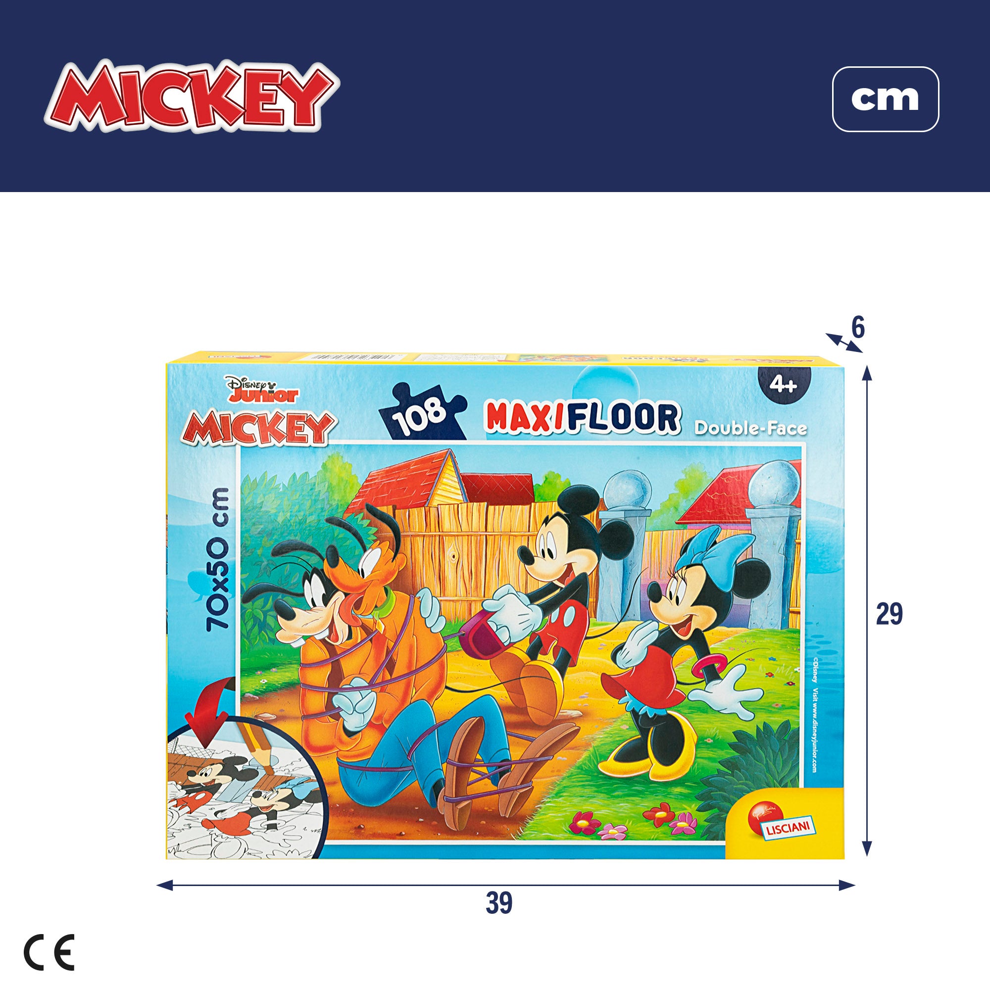 Mickey Puzzle doble cara para colorear 108 piezas
