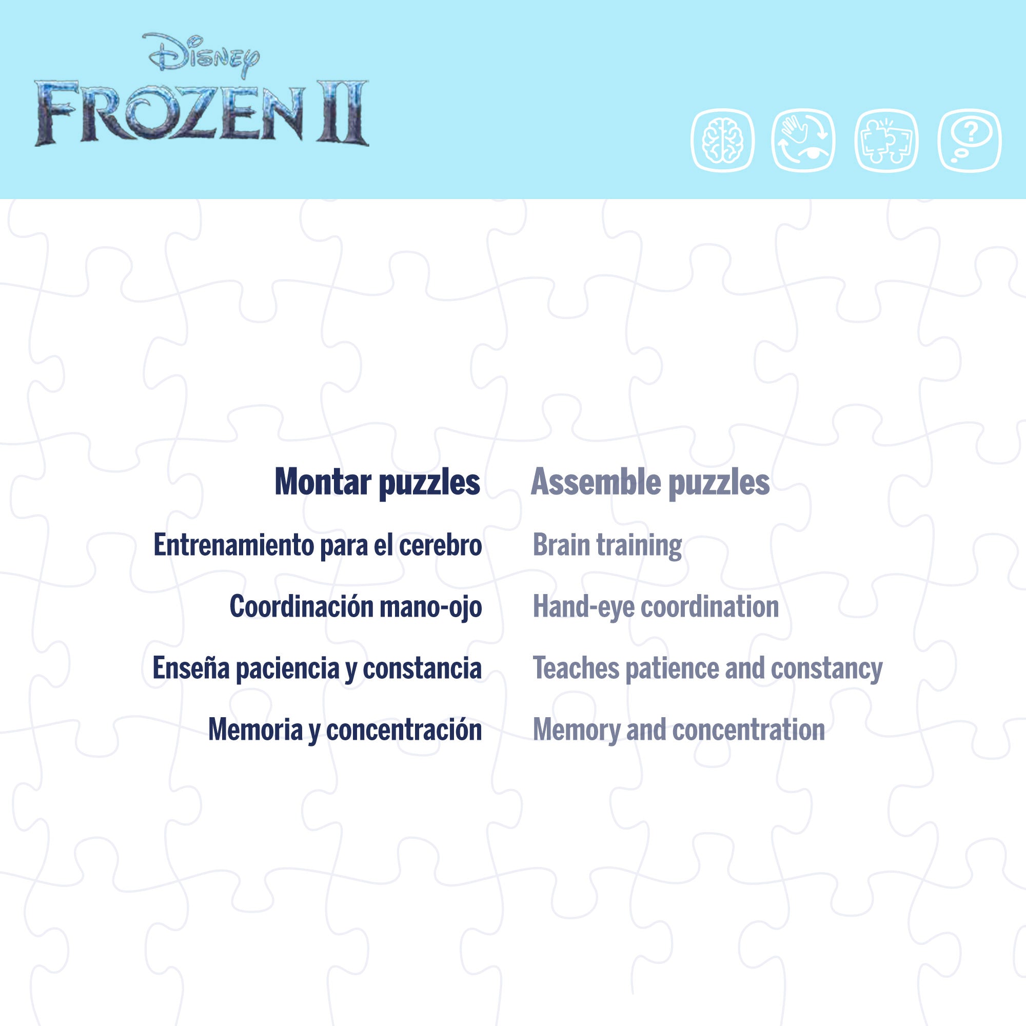 Disney Frozen Pack 4 puzzles doble cara para colorear 48 piezas