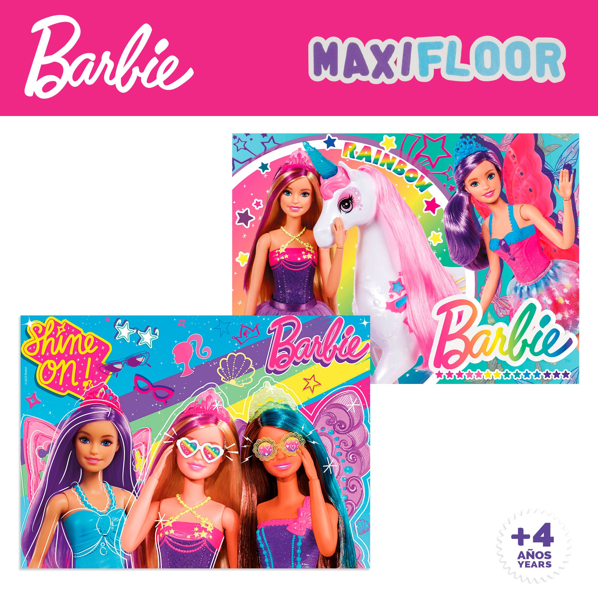 Barbie Pack 4 puzzles 48 piezas
