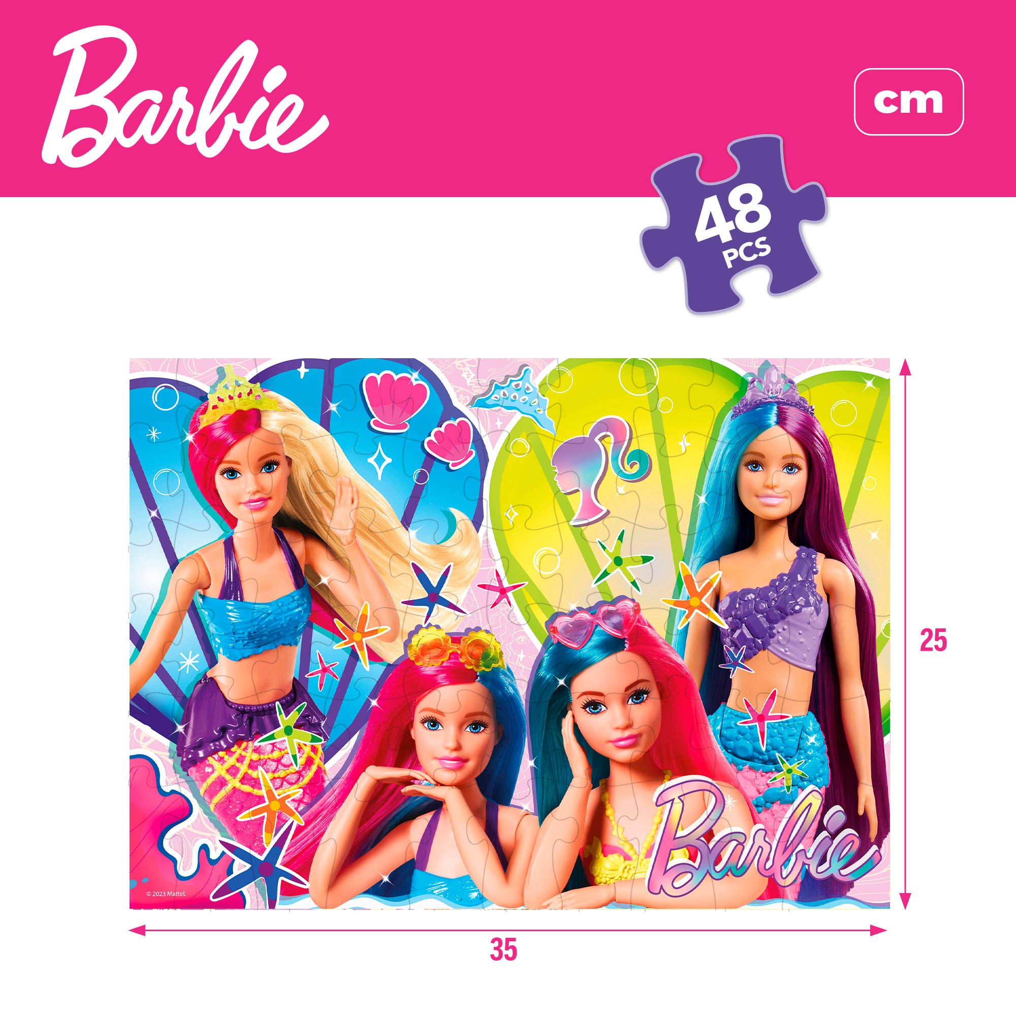 Barbie Pack 4 puzzles 48 piezas