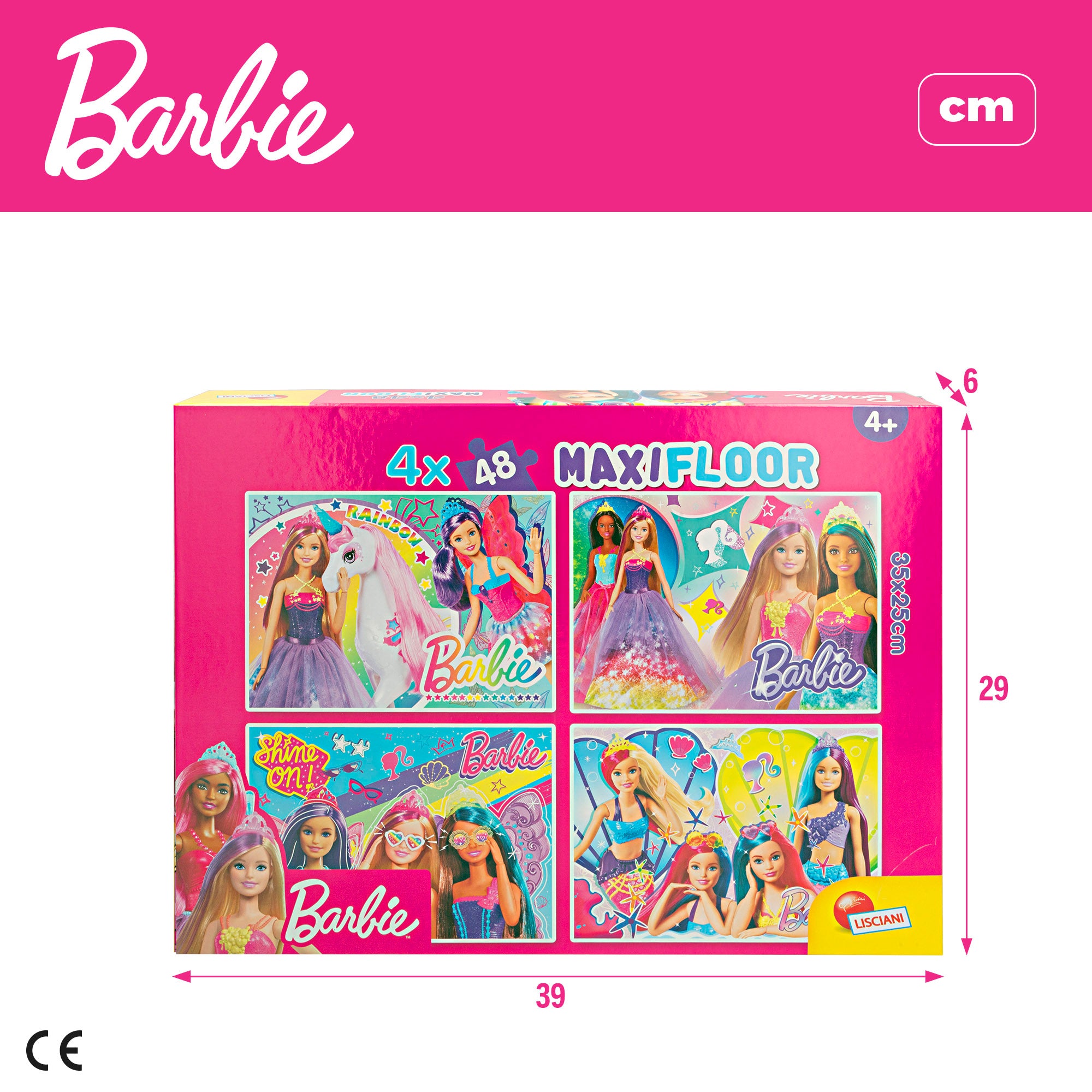 Barbie Pack 4 puzzles 48 piezas