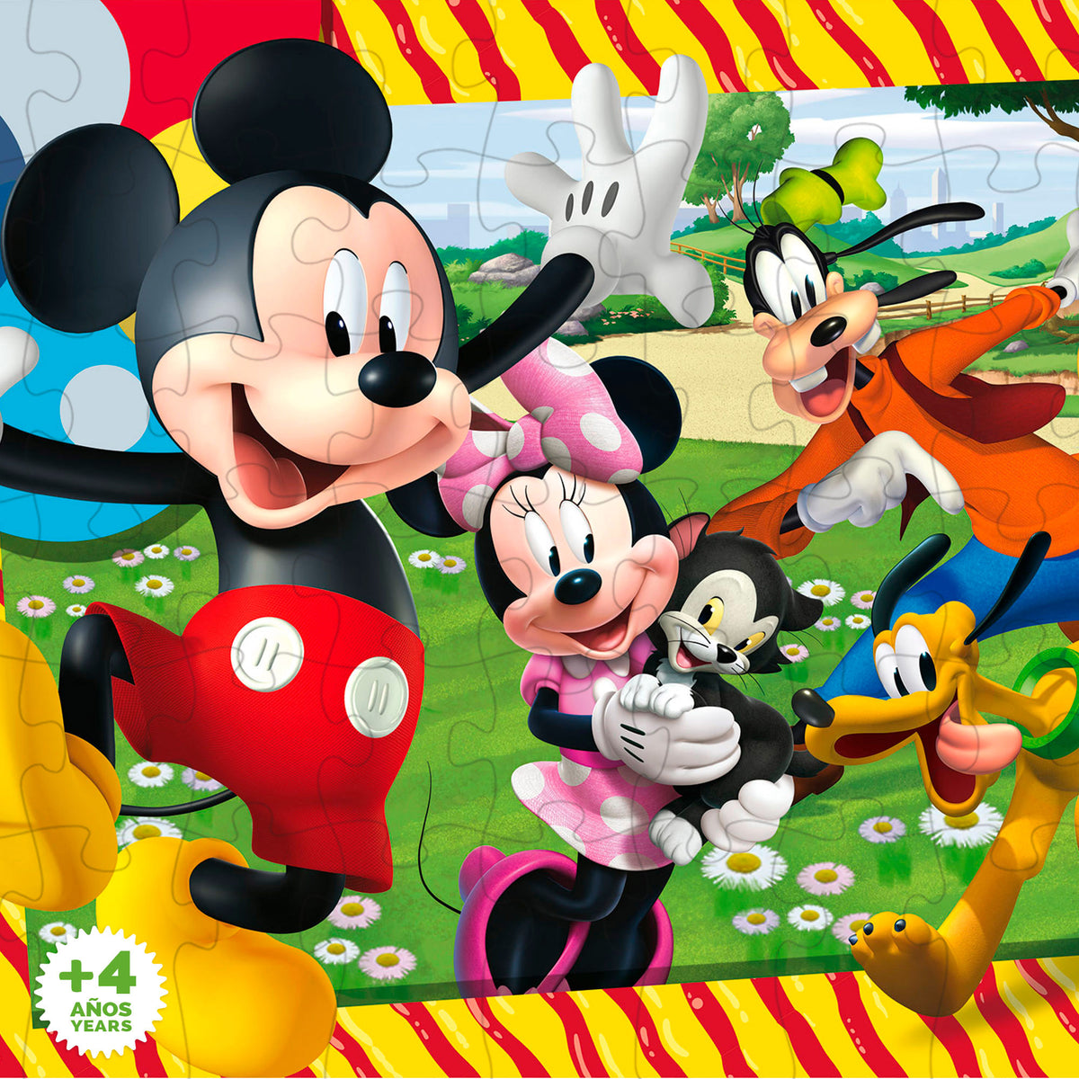 Disney Mickey Puzzle ECO doble cara para colorear 60 piezas grandes