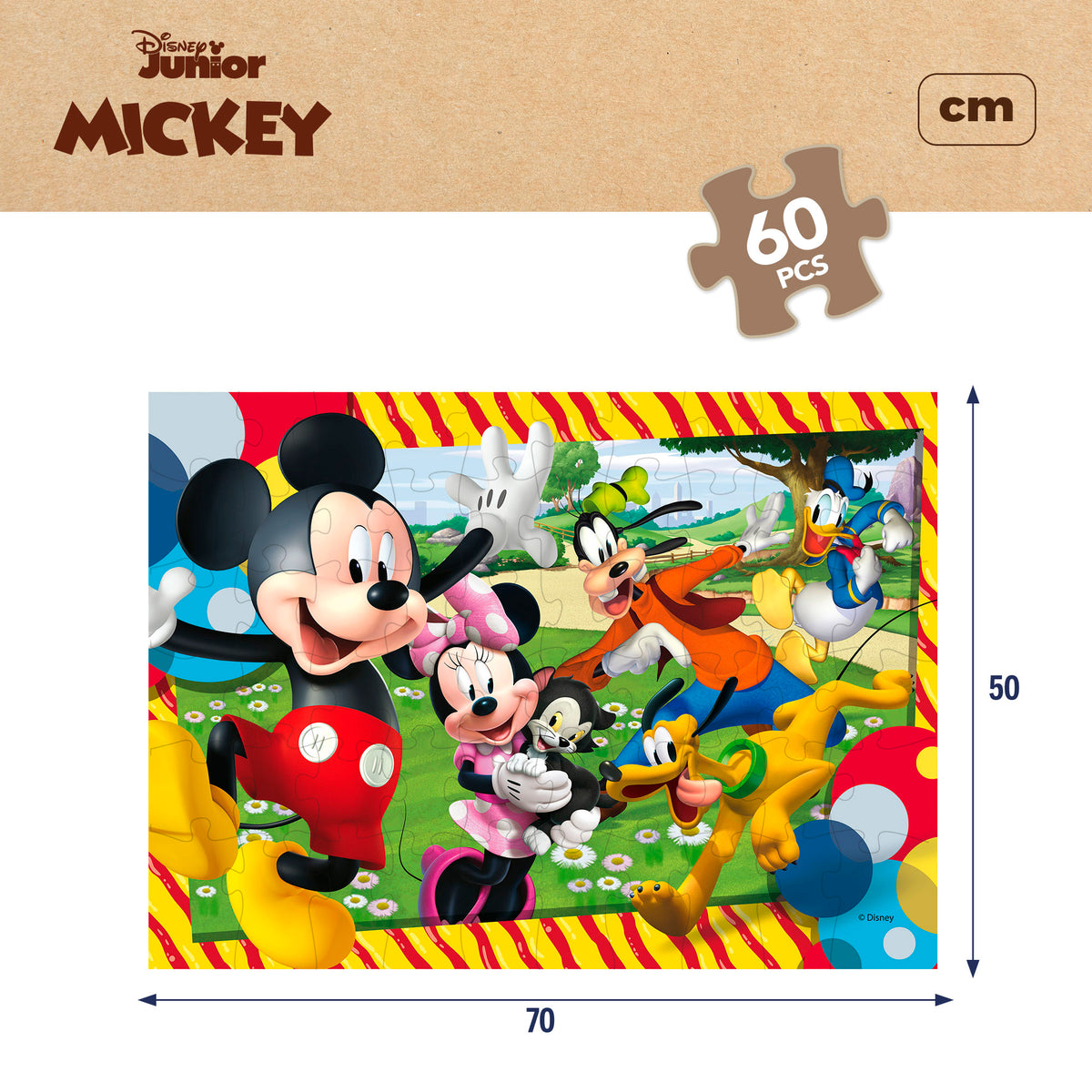 Disney Mickey Puzzle ECO doble cara para colorear 60 piezas grandes