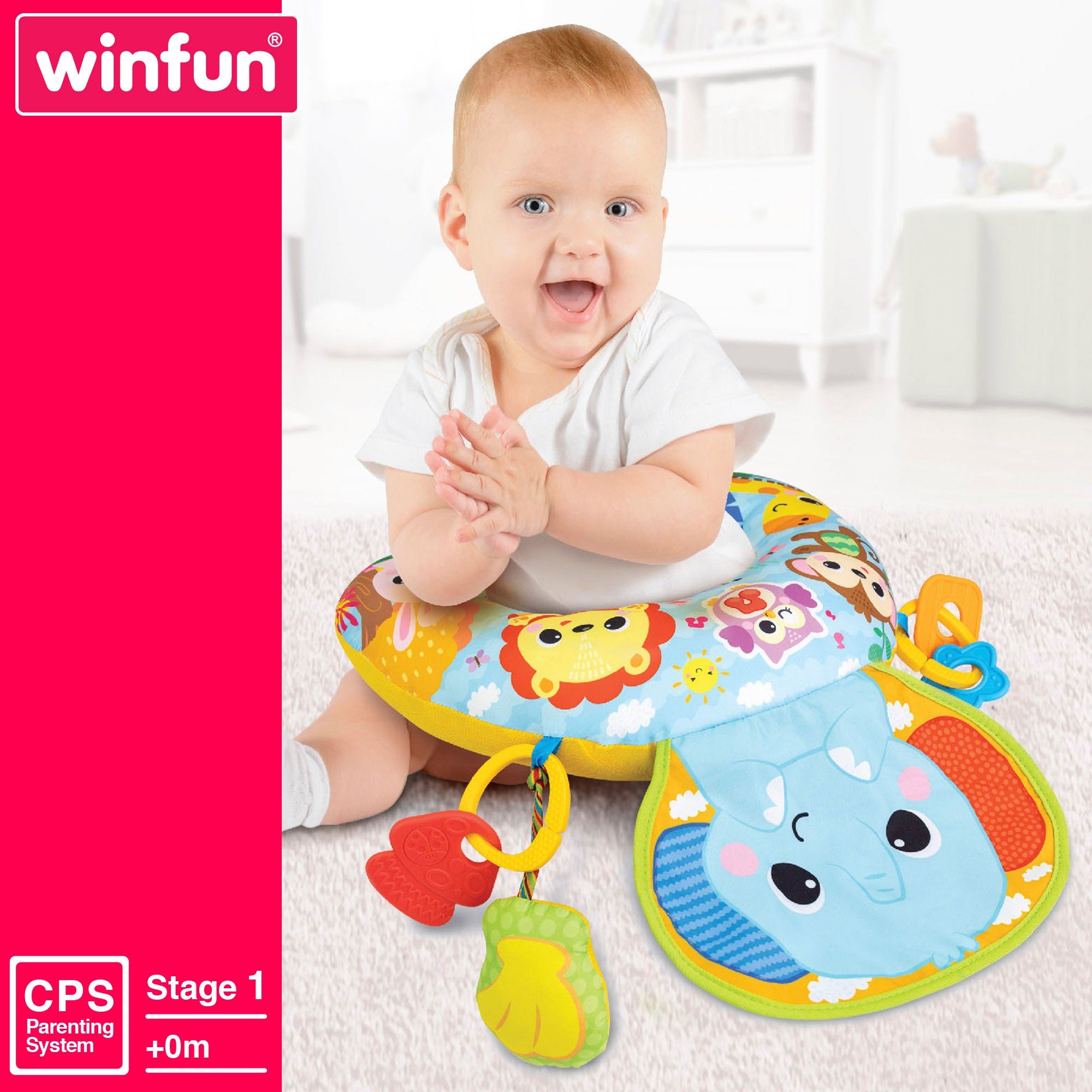Winfun Cojín bebé animales de la jungla