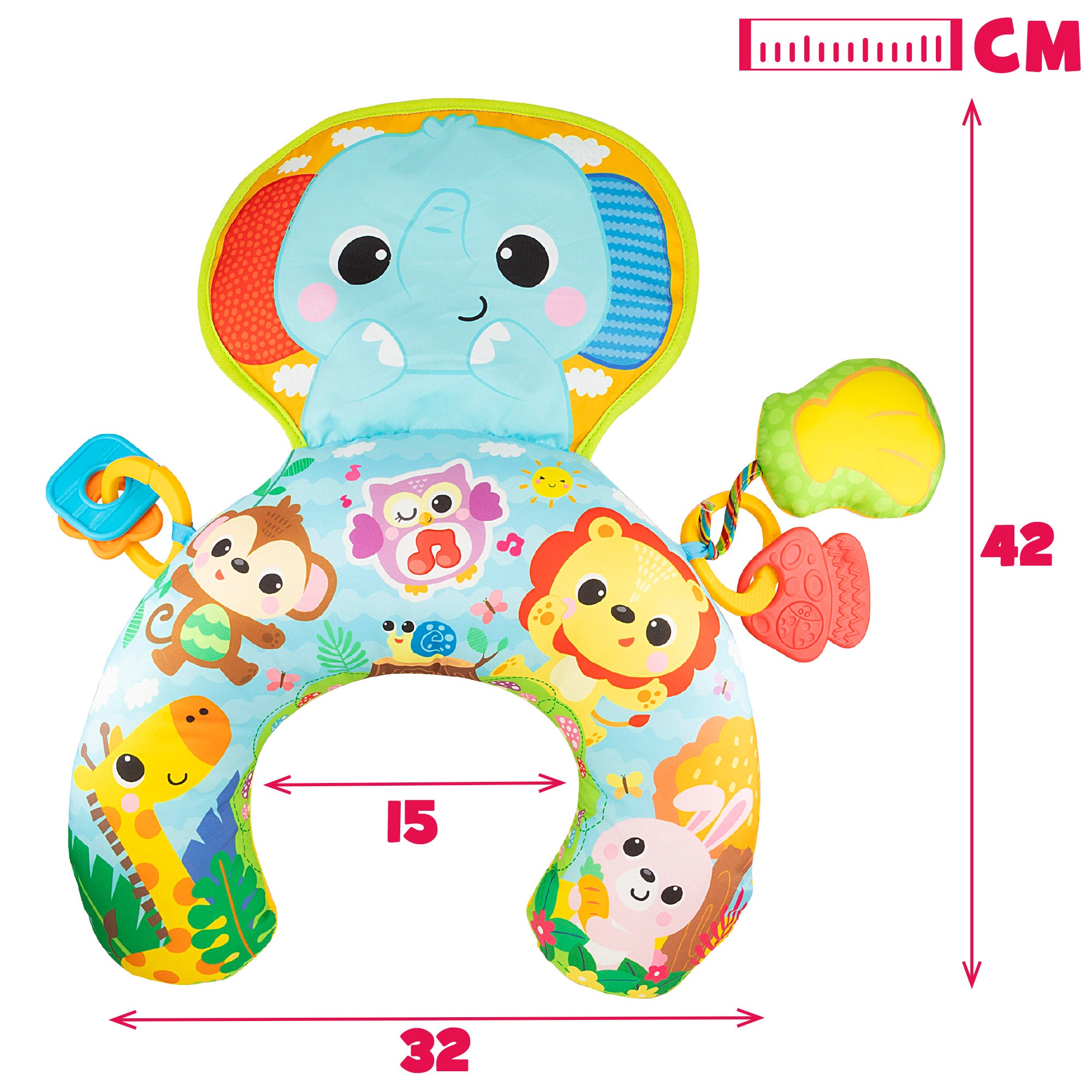 Winfun Cojín bebé animales de la jungla