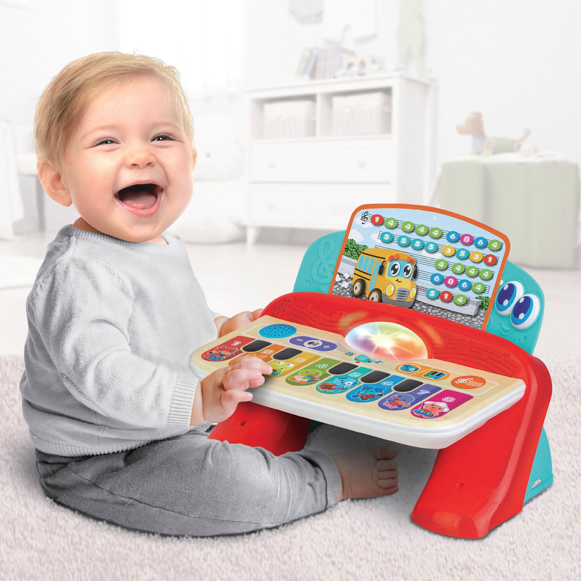 Winfun Piano bebé táctil con luz, sonido y melodías