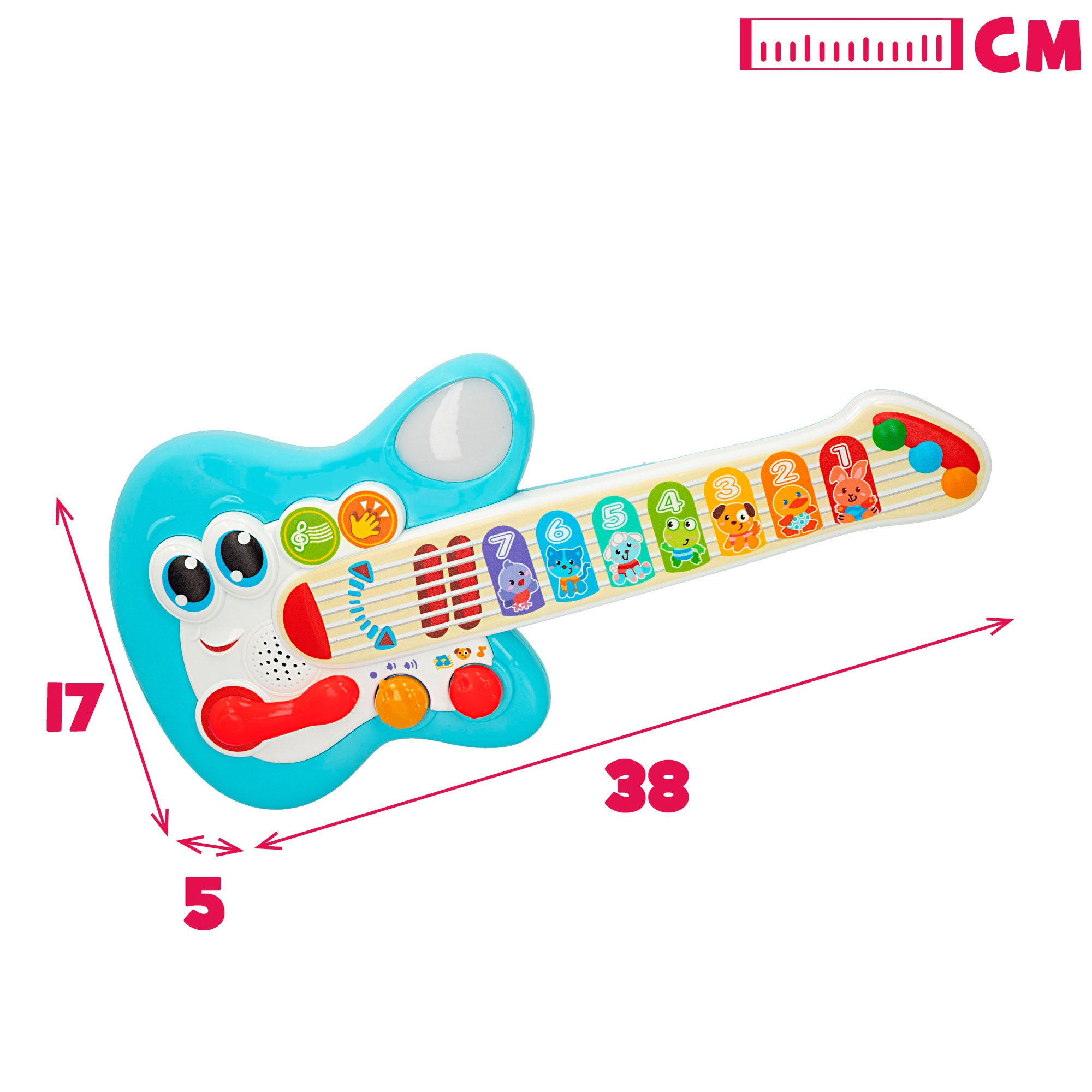 Winfun Guitarra bebé táctil con luz, sonido y melodías