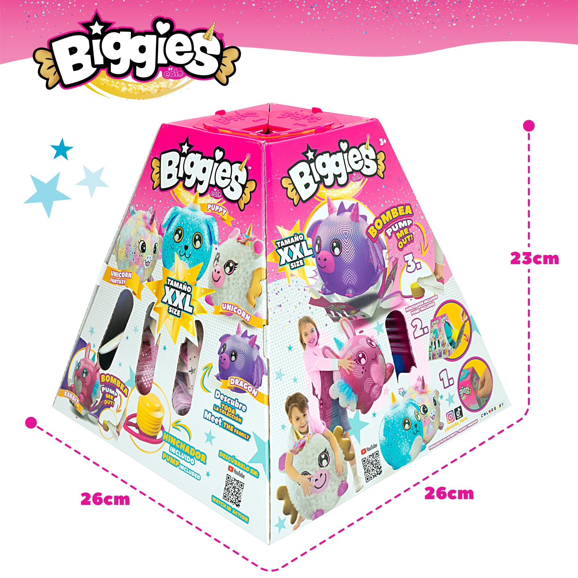 Biggies Peluche hinchable XXL unicornio fantasía
